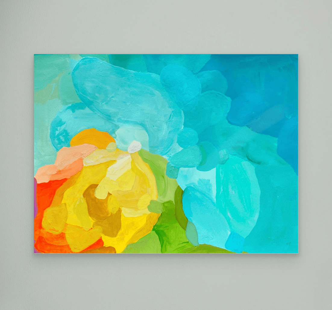 Fine Art Print Shoreline Clarity von Birgit Trofer. Randloser Kunstdruck in Museumsqualität mit maritimen, hoch pigmentierten, prächtigen Farbnuancen in der Frontansicht.
