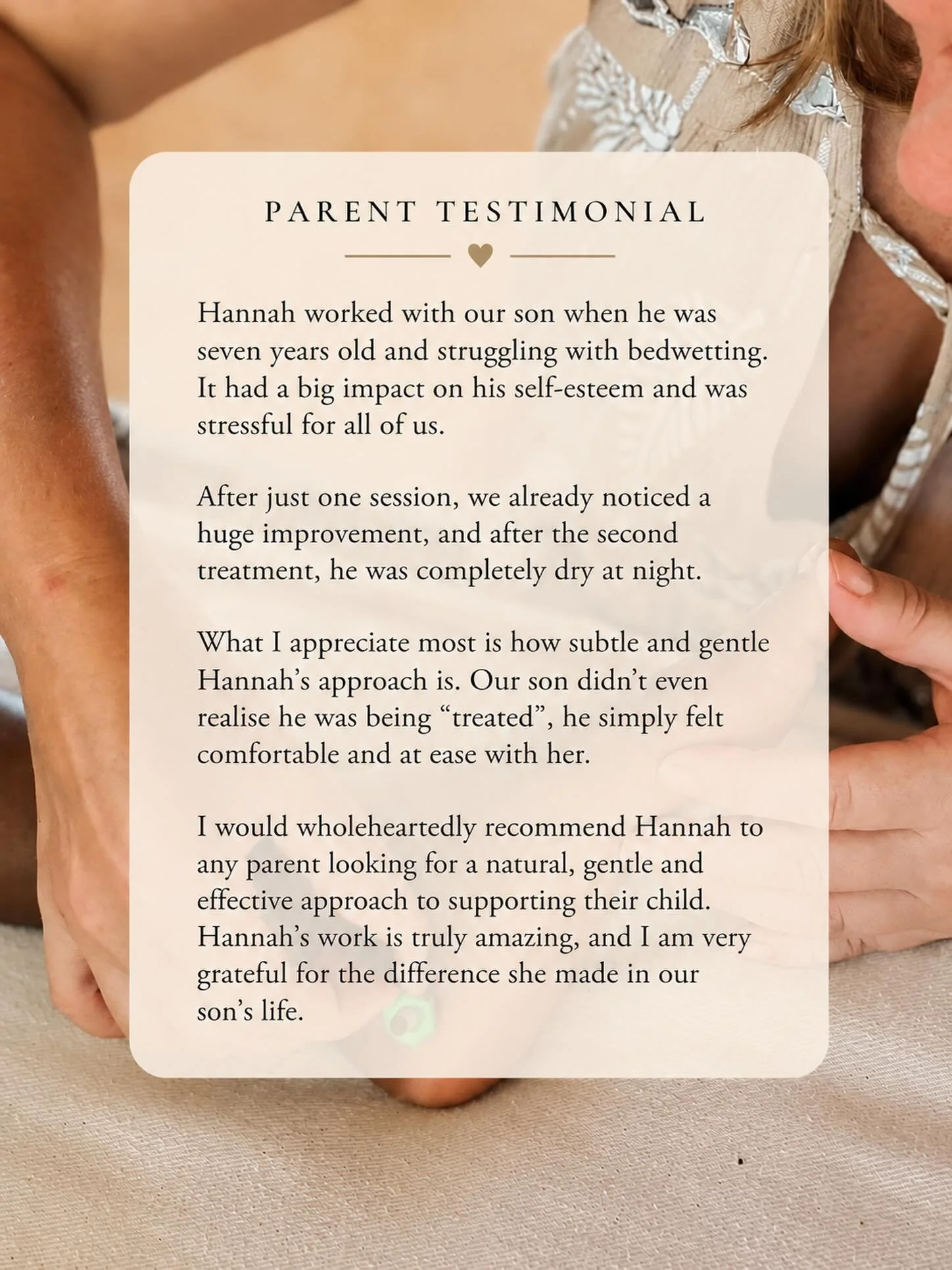 I&rsquo;m so grateful to receive feedback like this from families I&rsquo;ve worked with. Every child is unique, and it&rsquo;s a privilege to support them in a way that feels natural, comfortable and empowering.

✨ Parent testimonial shared with per