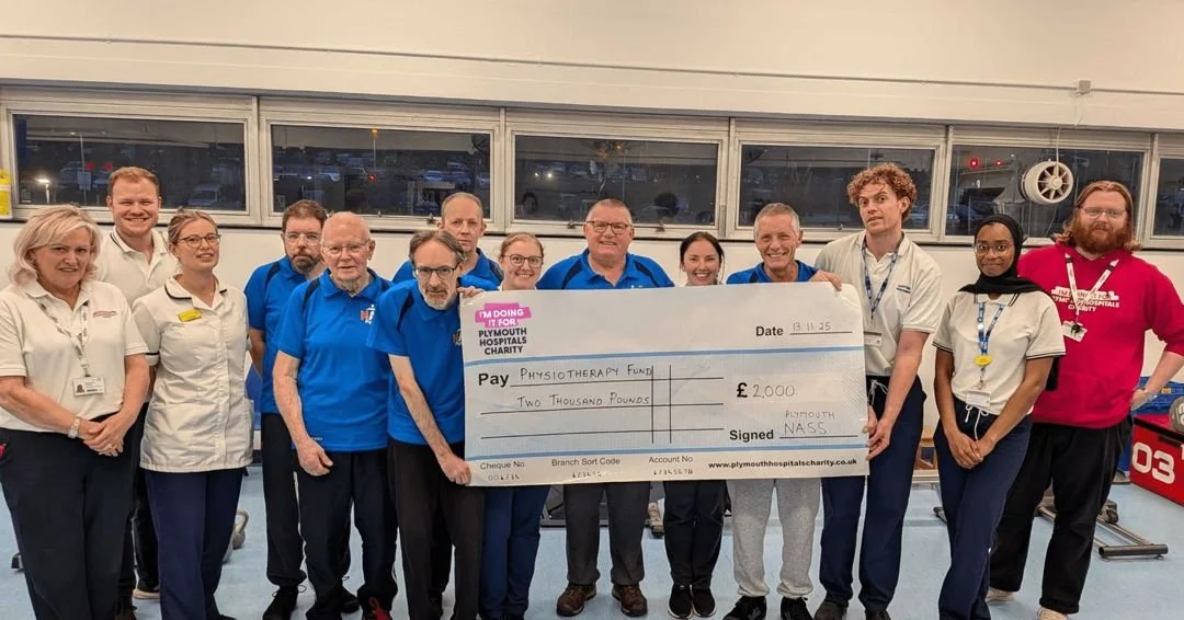 #FundraiserFriday 💙 

A huge thank you goes out to the Plymouth branch of the National Axial Spondyloarthritis Society (NASS) for their generous donation of &pound;2000 to the Physiotherapy Unit at @uhp_nhs

This gift is the result of months of comm