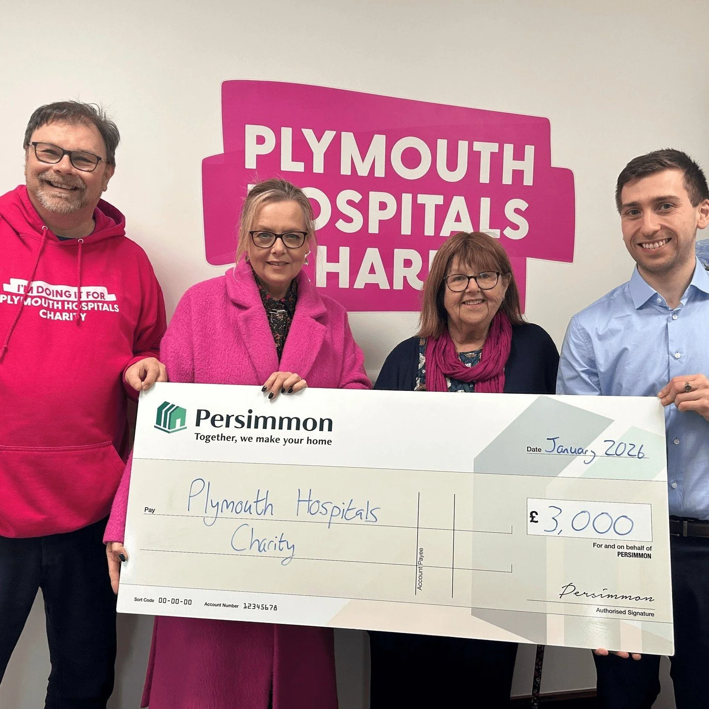 Thank you Persimmon Homes! 💙 

Persimmon Homes has generously donated &pound;3,000 to Plymouth Hospitals Charity as part of its Community Champions Scheme, which supports good causes across Britain.

The scheme awards &pound;700,000 each year to cha