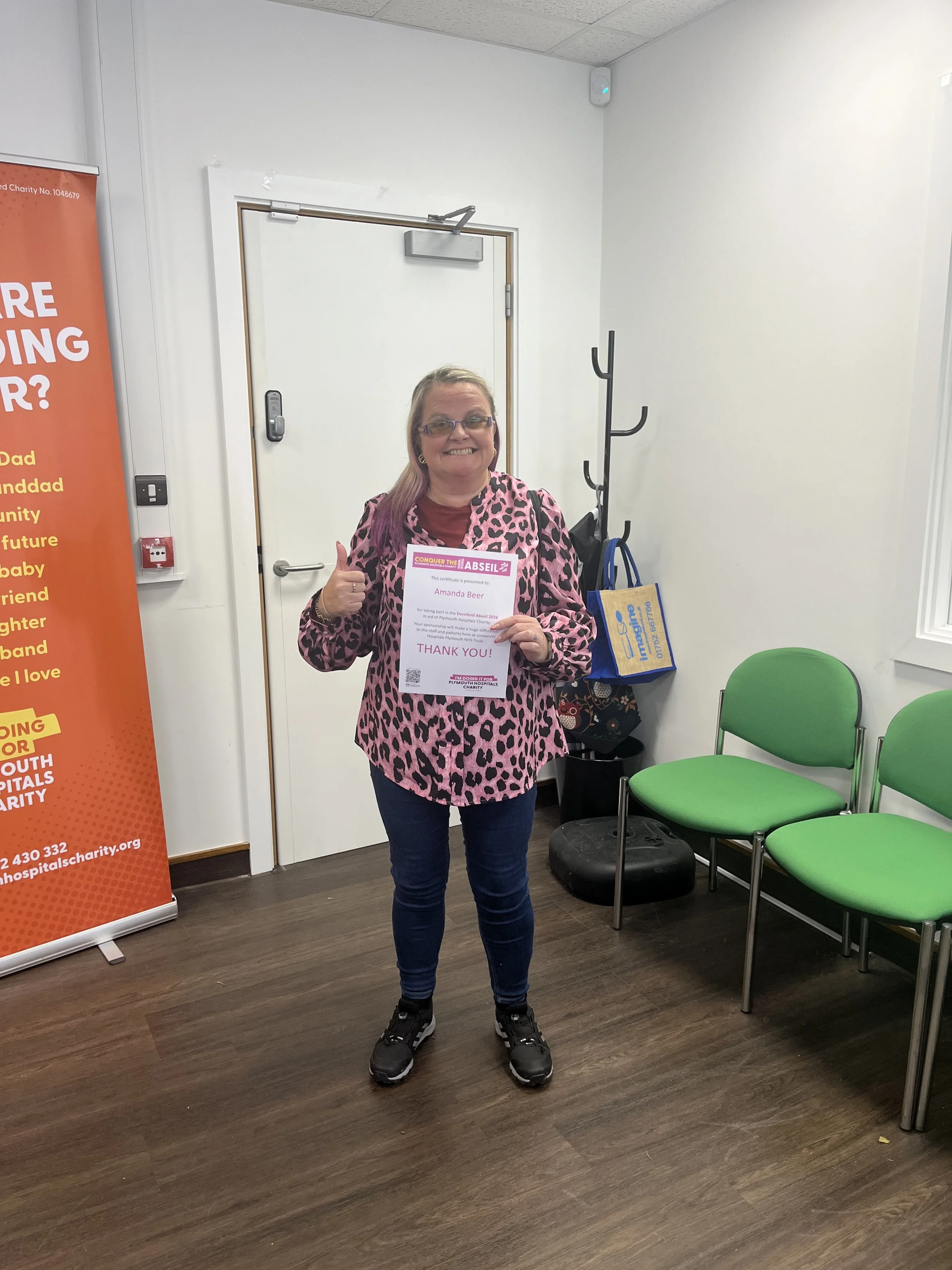 Eight years after Derriford saved her life, Amanda returns to say thank you 