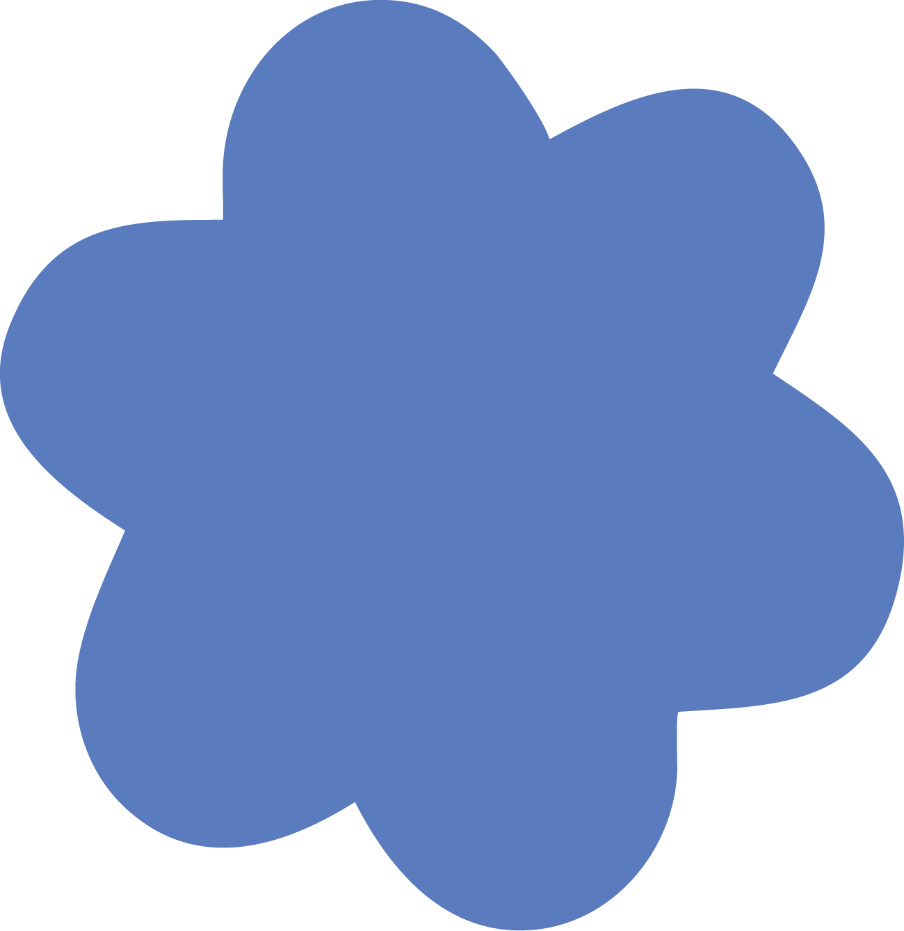 Flower icon in blue colour