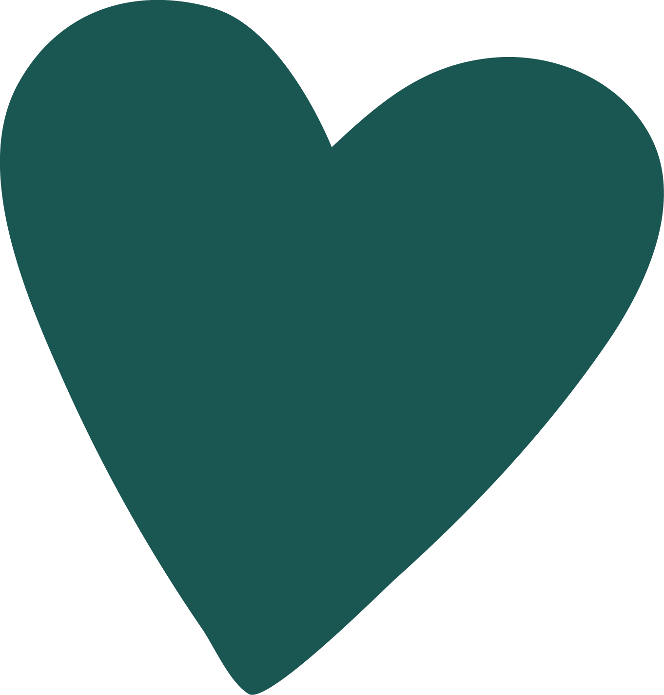 Heart icon in dark green colour