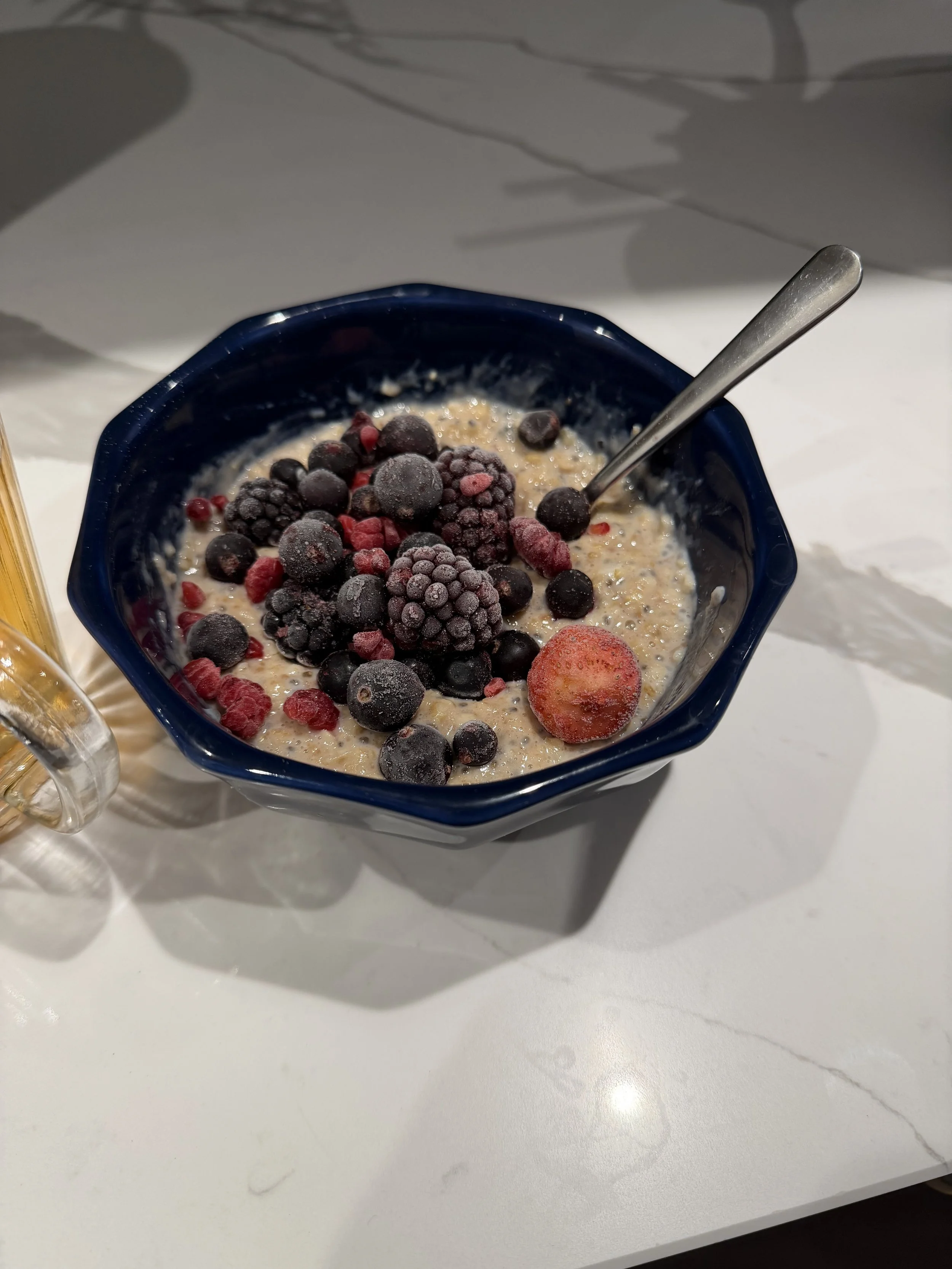 Chocolate Berry Protein Porridge