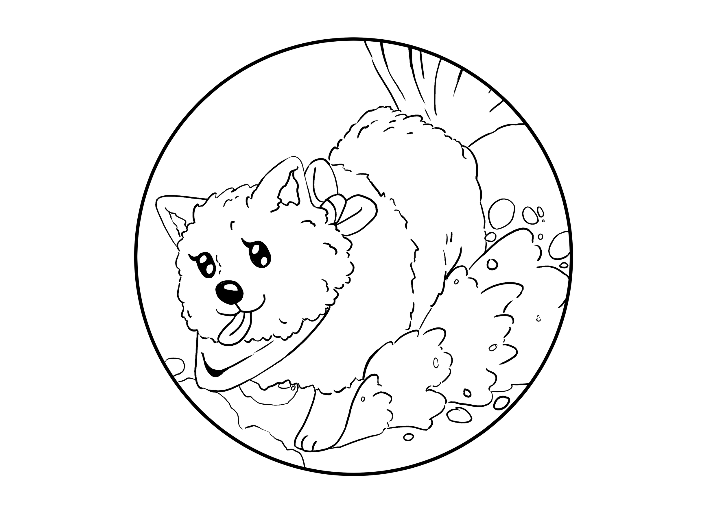 Lined vingette (minus sand texture) of Beach Picnic for Little Wandle (2024)