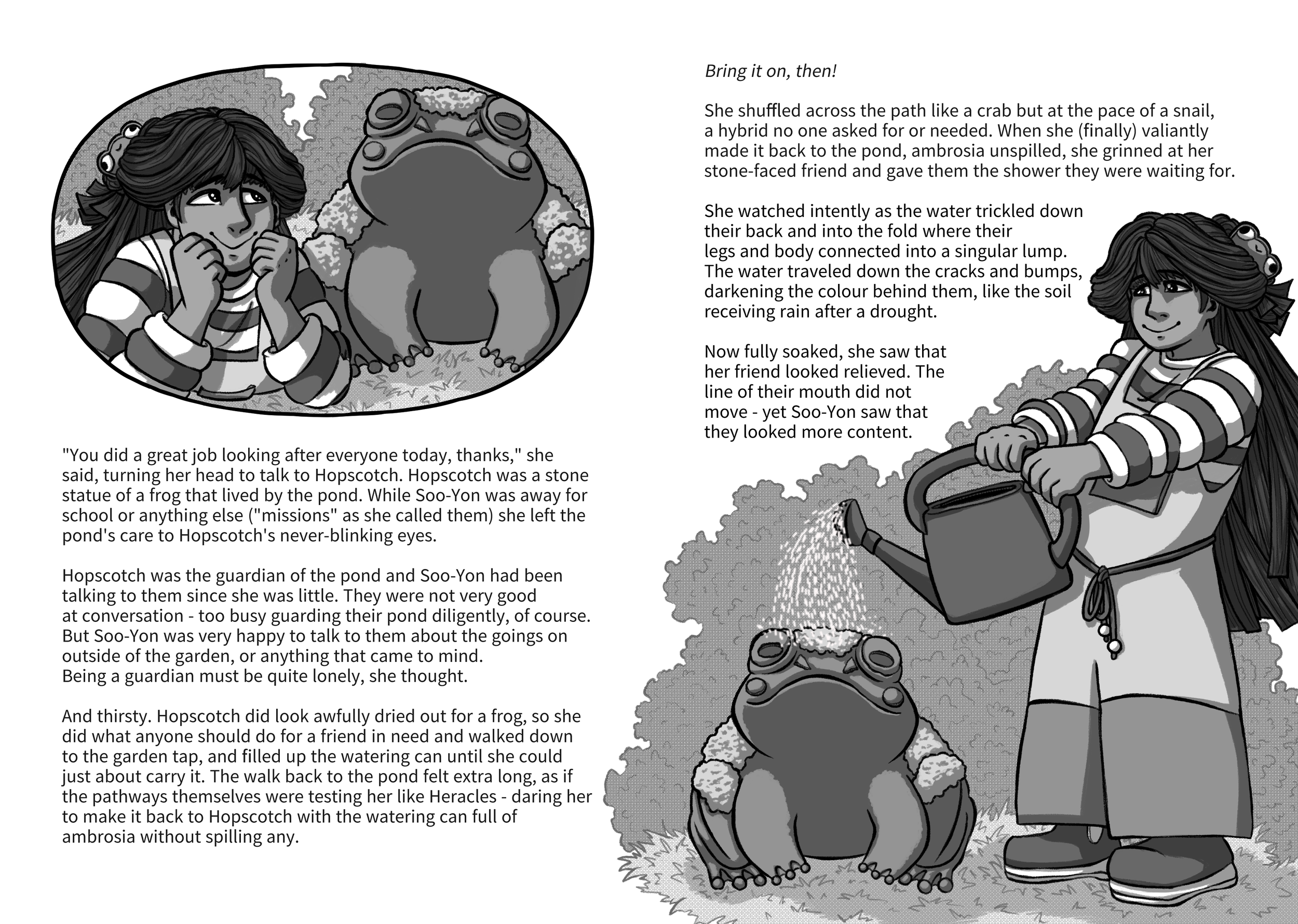 A Double page spread for "Keep in the Lines" (2026) written and illustrated by Marty Baker