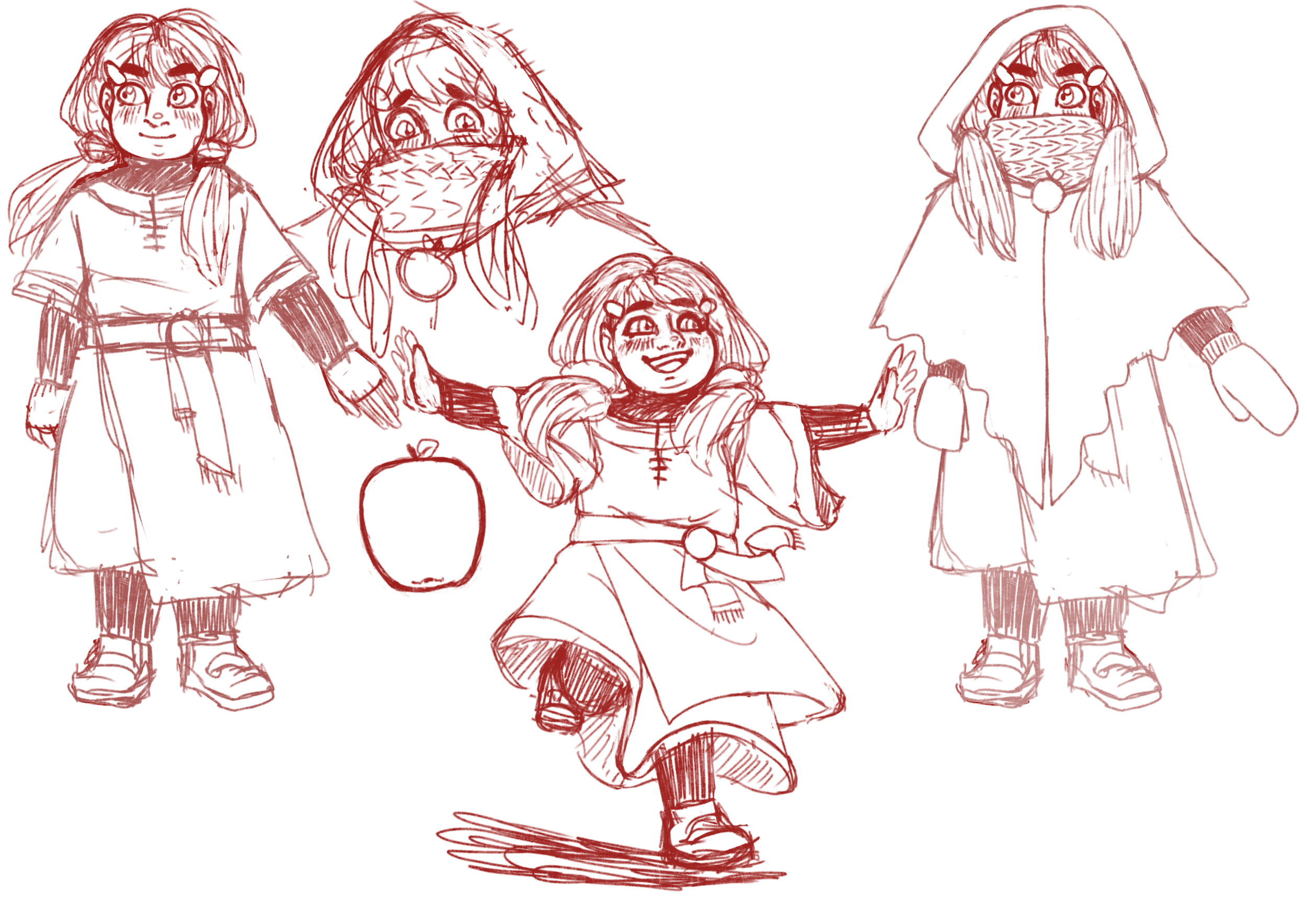 Character design page for Alma