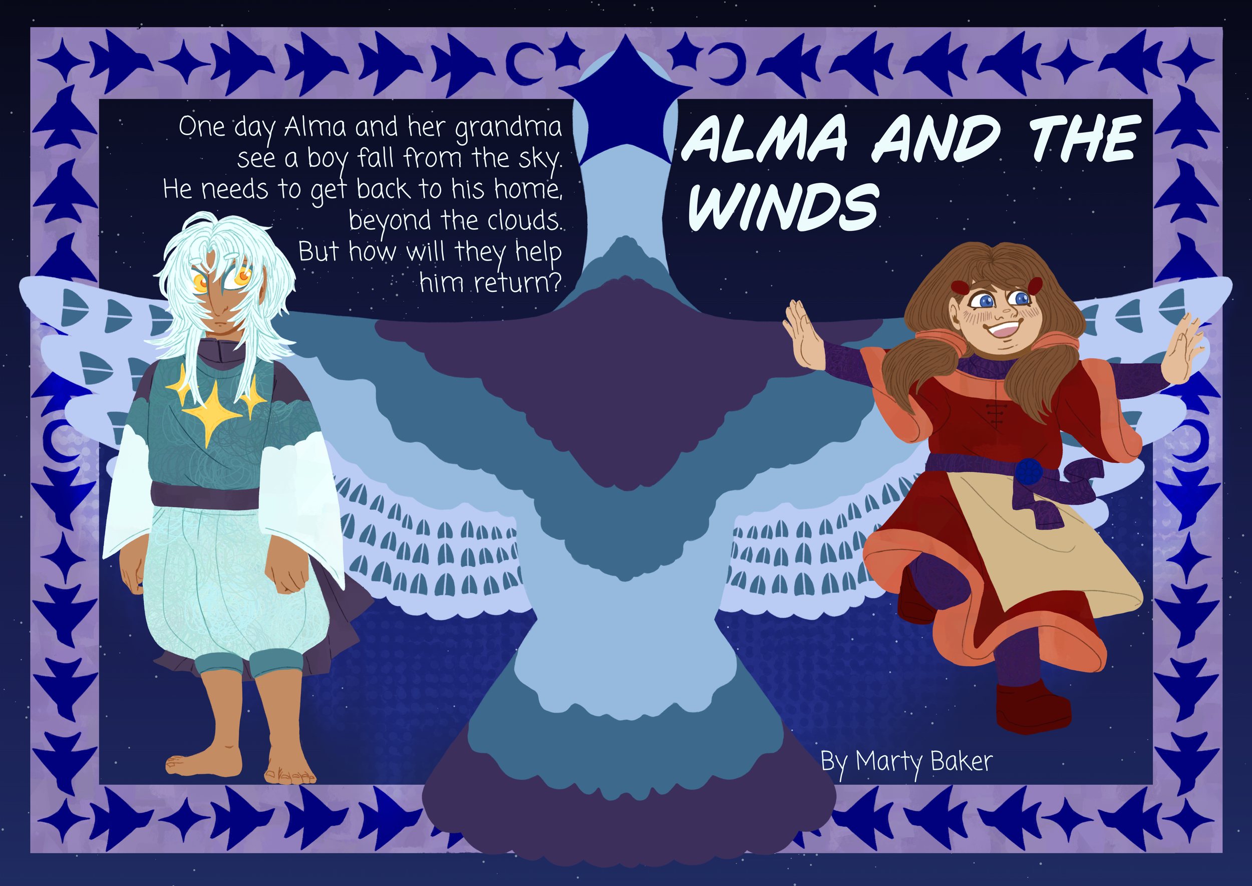Alma and the Winds title page- Final Major Project for 3rd year at AUB (2025)