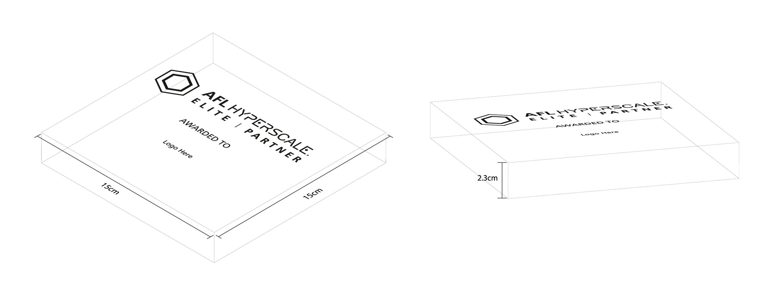 Award sizing and mock ups with measurements
