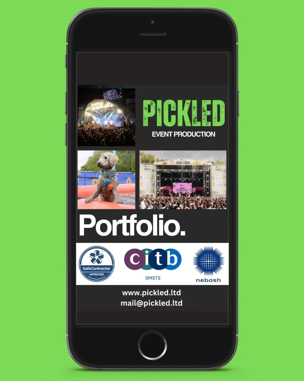 From concept to load-out, we make events happen. 🎪💡 Our new Site &amp; Technical Production portfolio is here&mdash;showcasing the festivals, live events, and productions we've brought to life.

Want to see what we can do? Email mail@pickled.ltd to