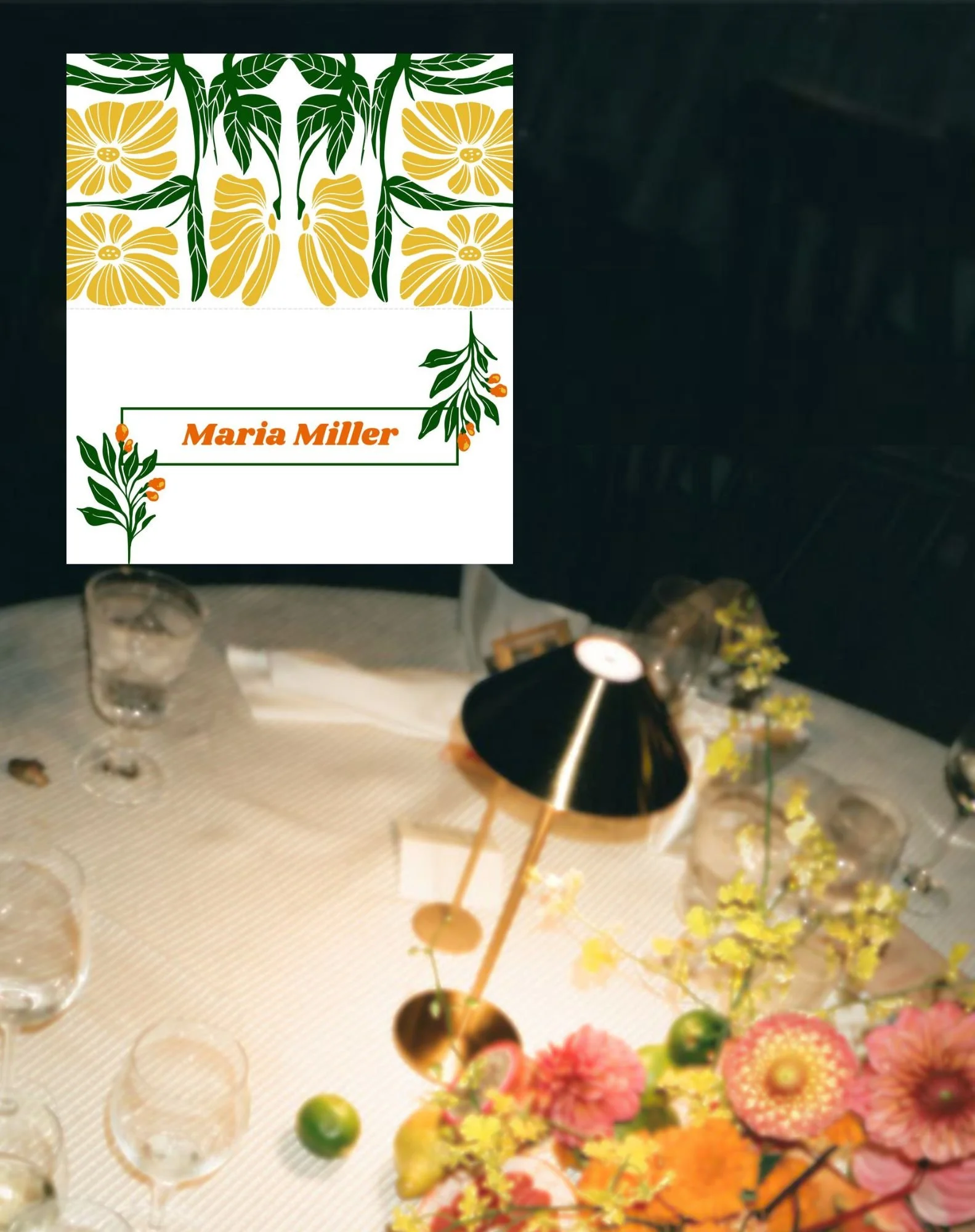 Flower Power - Table Names & Place Cards — Blank Page Studio