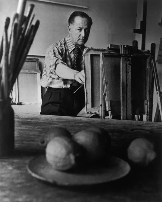 In his studio working on
Still Life of Lemons