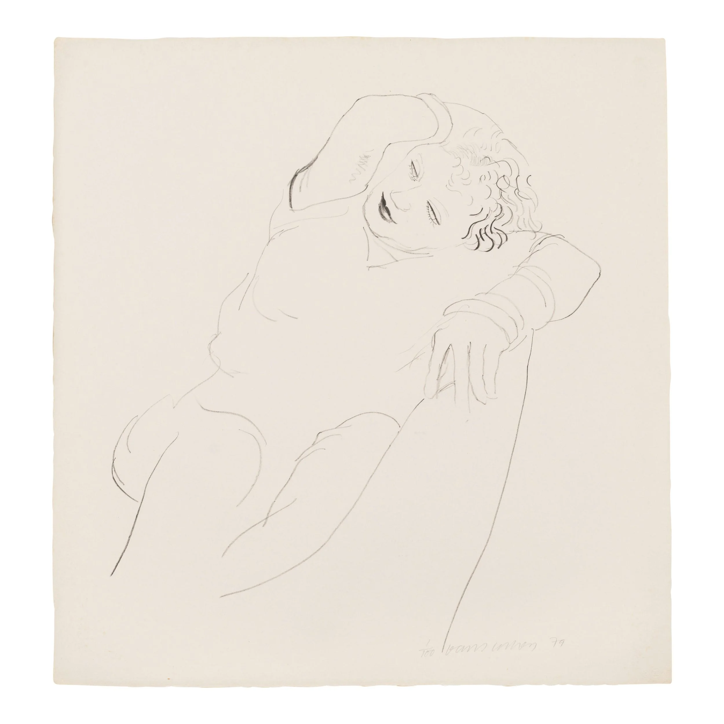 DAVID HOCKNEY (B. 1937)
Celia Reclining