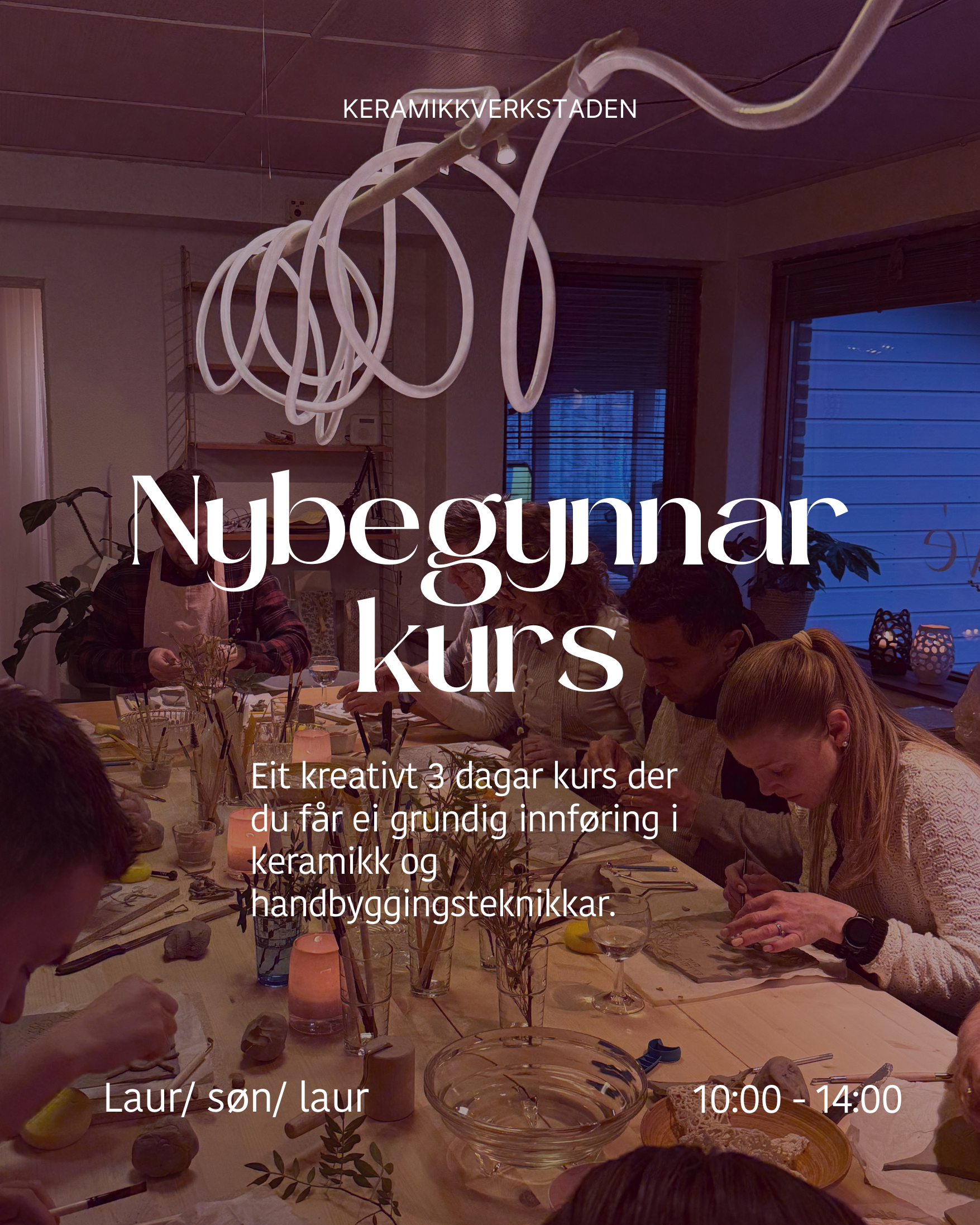 Nybegynnarkurs i keramikk  (3 dagar) - Juni 20, 2026