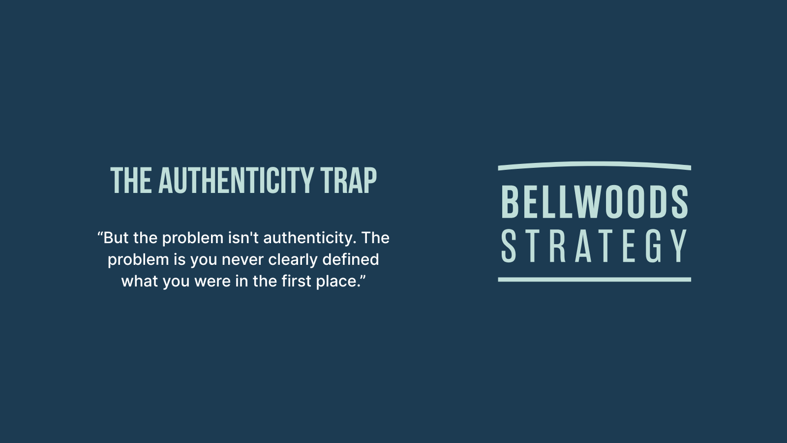 The Authenticity Trap: Why Authenticity Is an Outcome, Not a Strategy