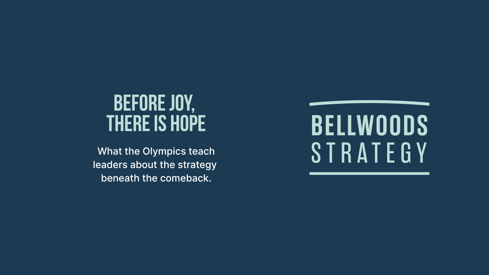 Before Joy, There Is Hope