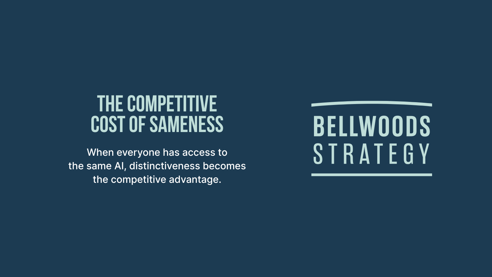 The Competitive Cost of Sameness