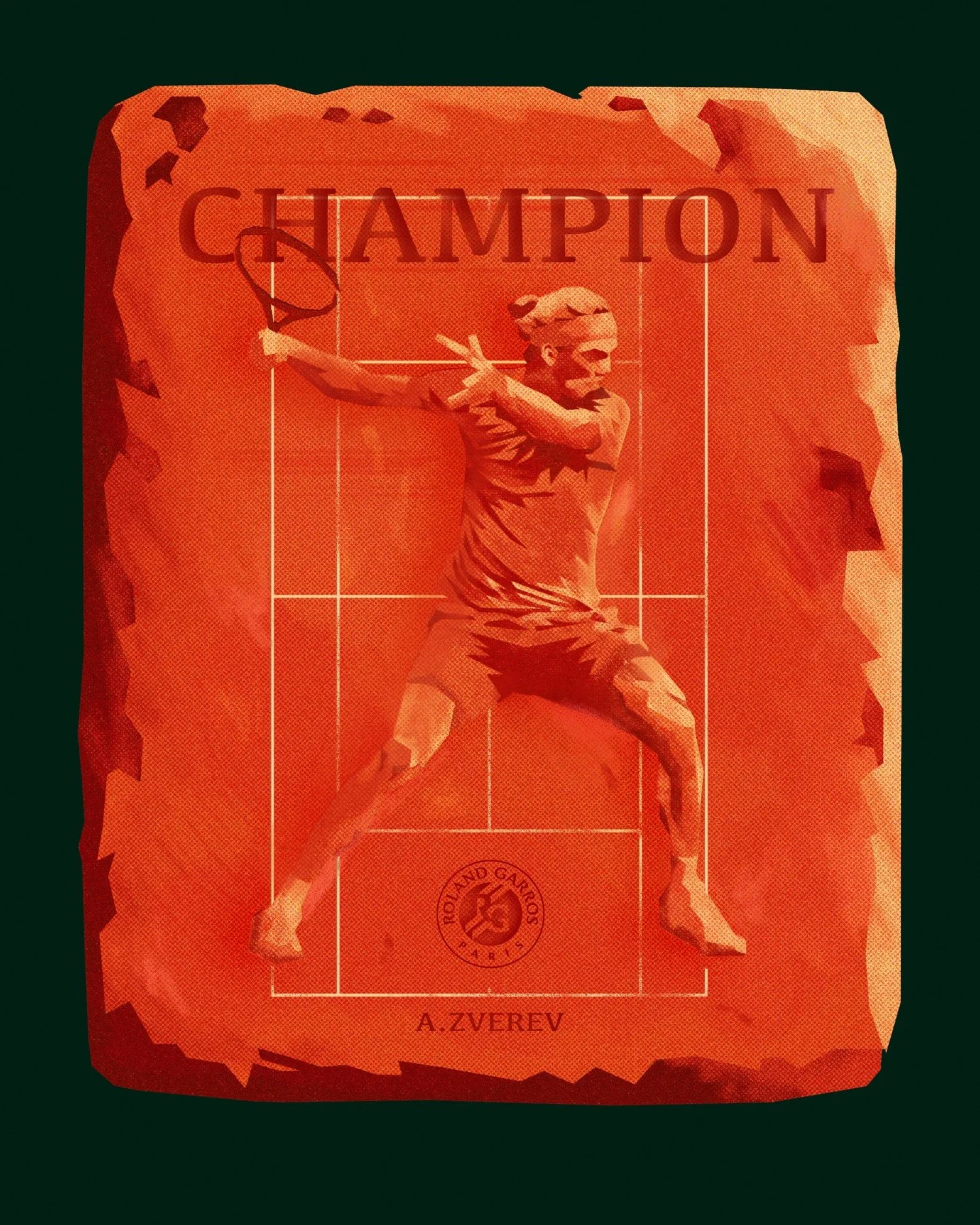 @rolandgarros doesn&rsquo;t hand out legacies. It asks you to carve them.

Every slide, every rally, every battle leaves a mark in the clay.

Some fade with time. Some become history.

After so many attempts, @alexzverev123 finally etched his name in