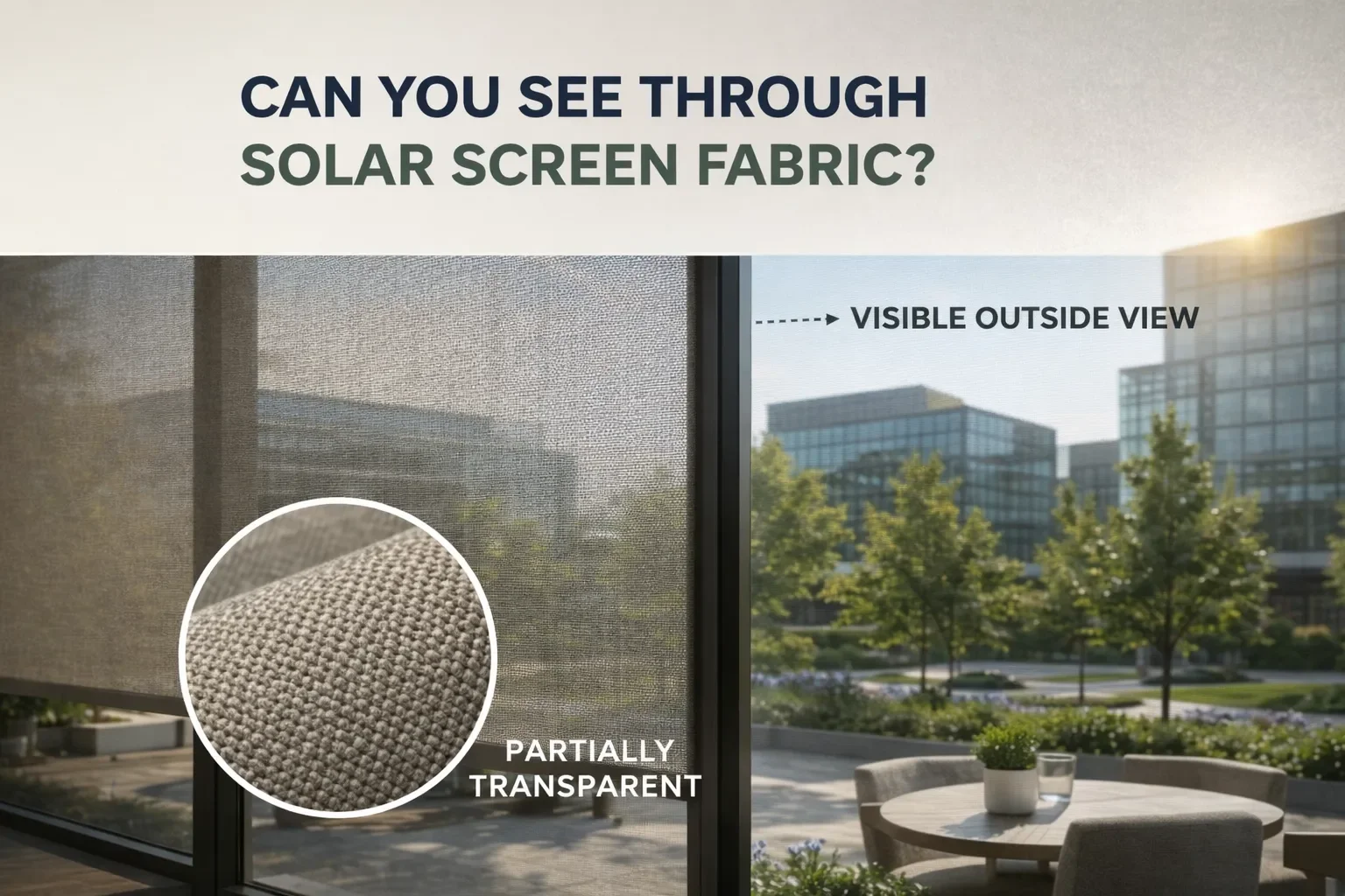 Can You See Through Solar Screen Fabric? Day and Night Privacy