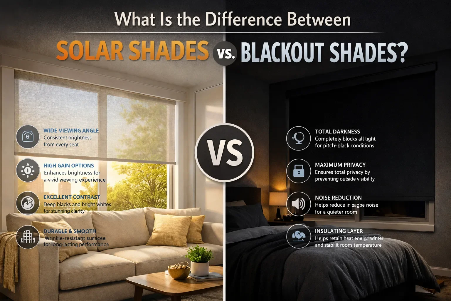 What Is the Difference Between Solar Shades and Blackout Shades?