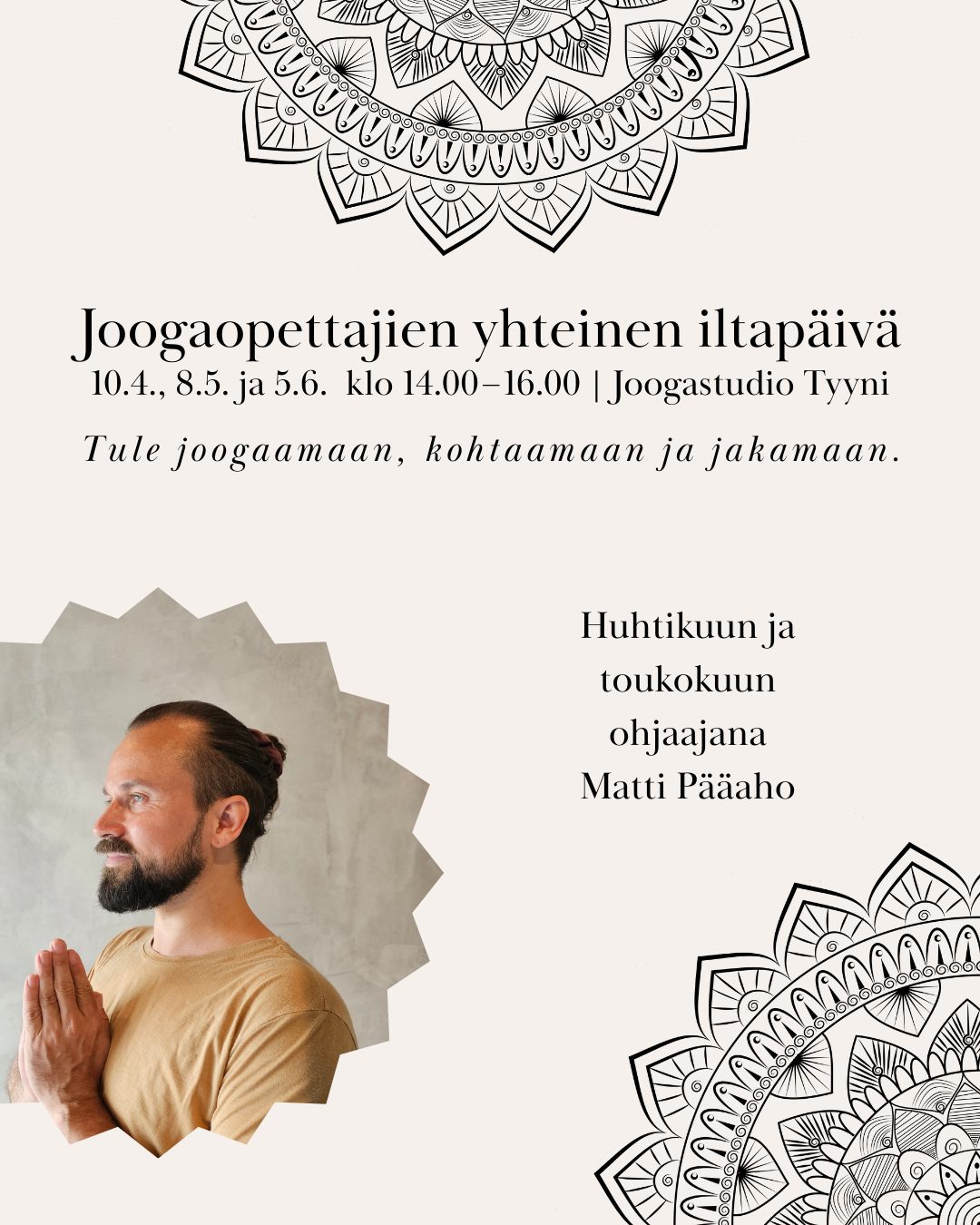 Joogaopettajien iltapäivä