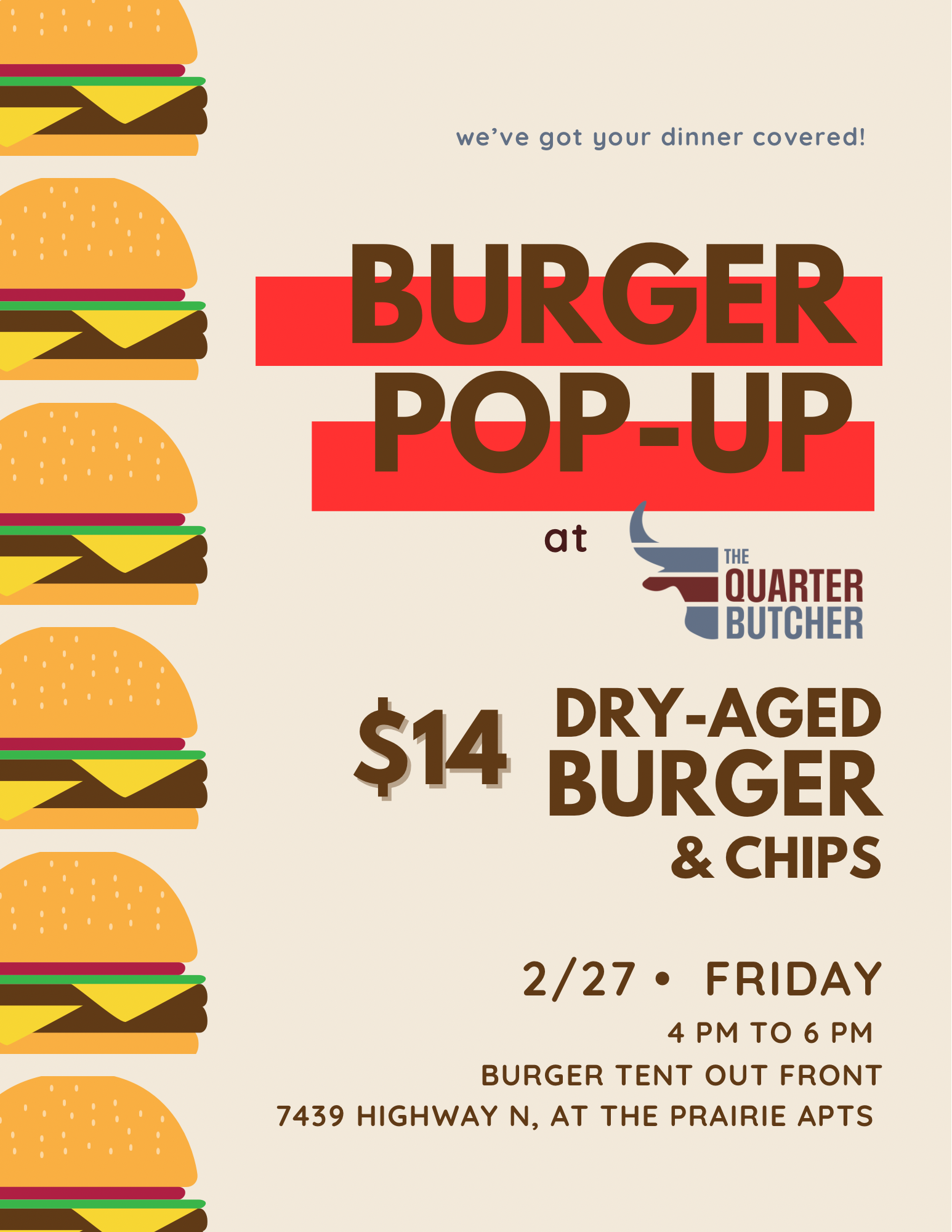 Dry aged burger event in Dardenne Prairie