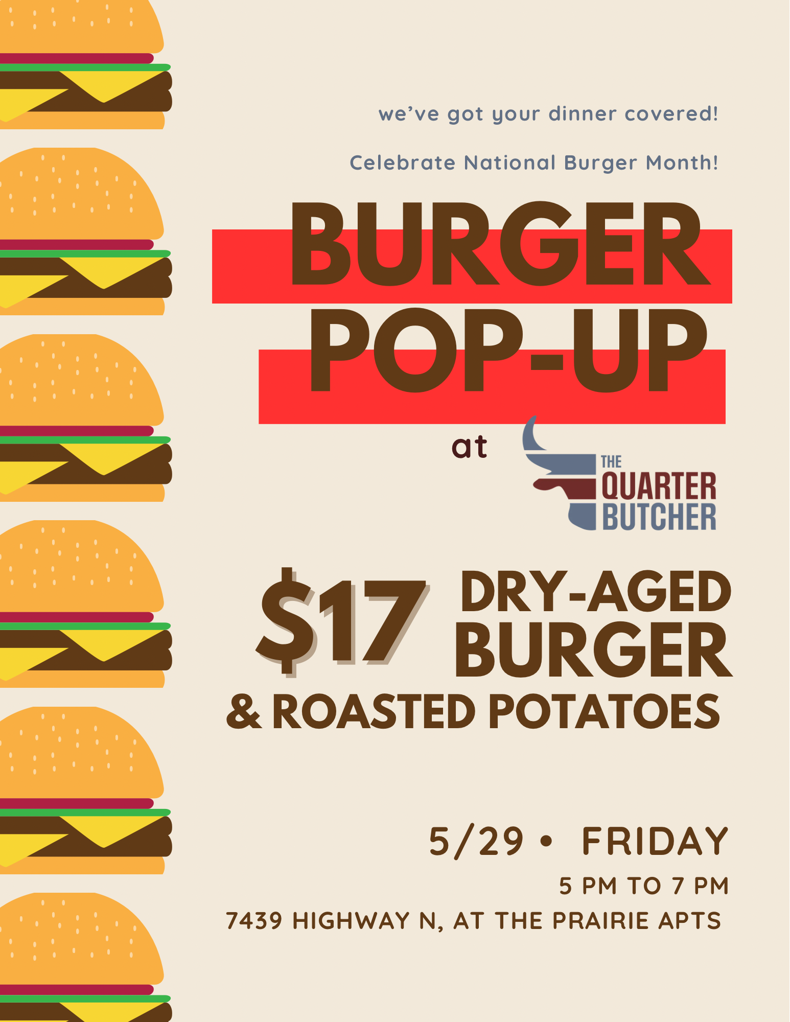 Burger Pop Up in Dardenne Prairie