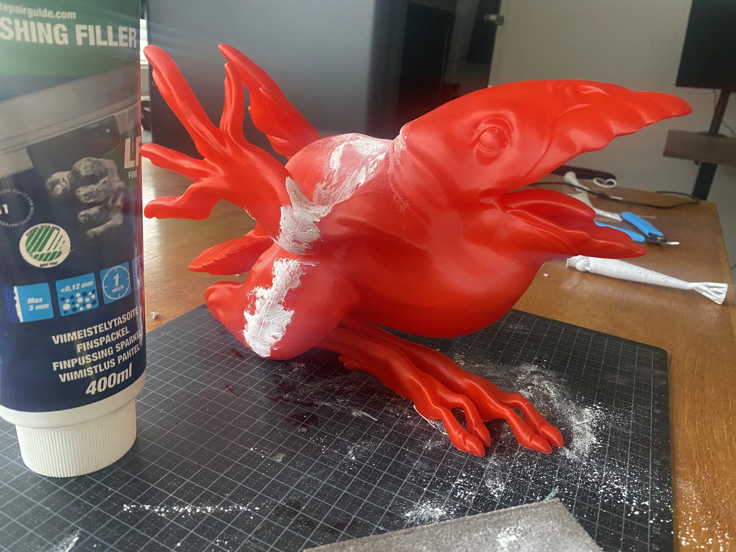 3D-printed and spackled