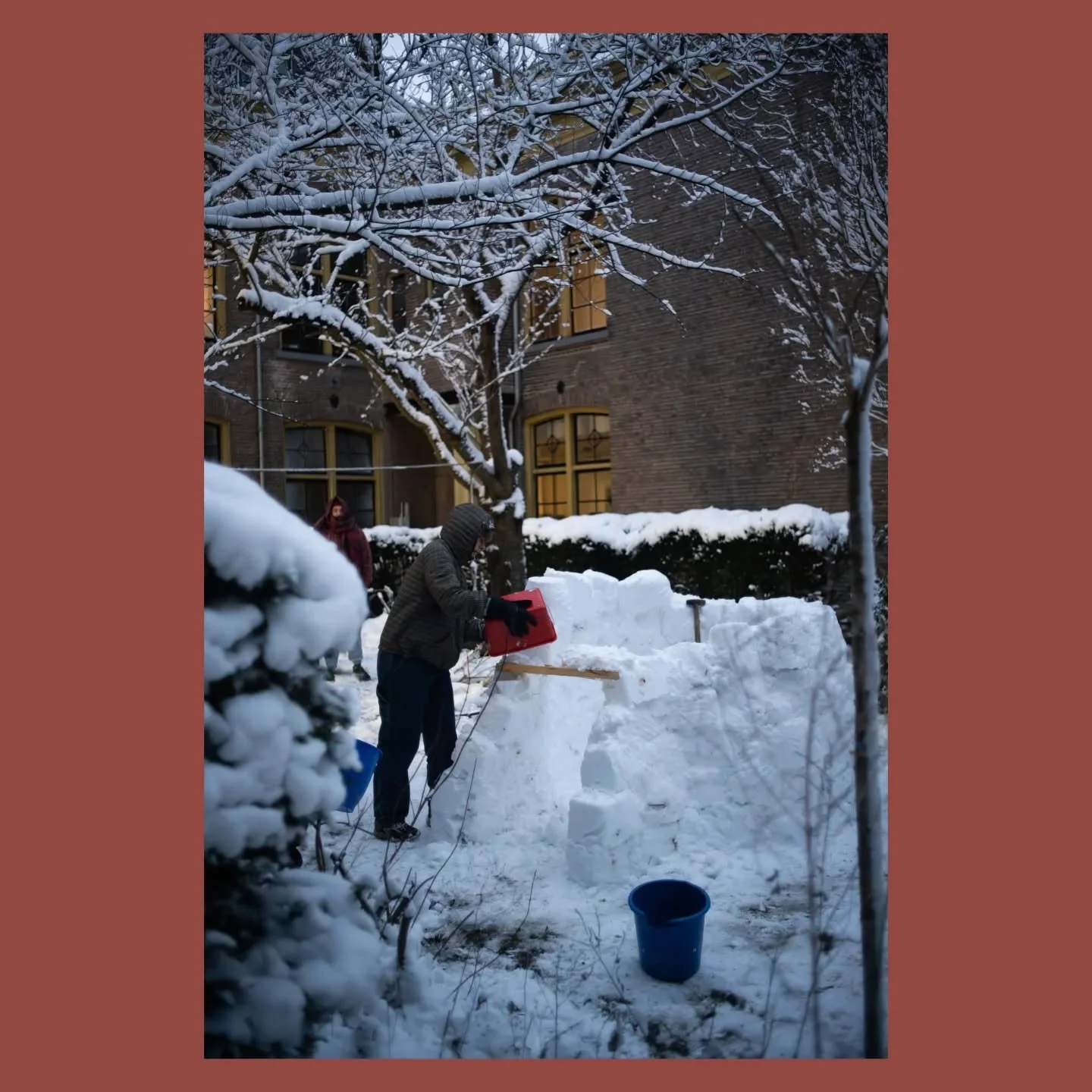 We bouwden een iglo genaamd Pim, t was fijn