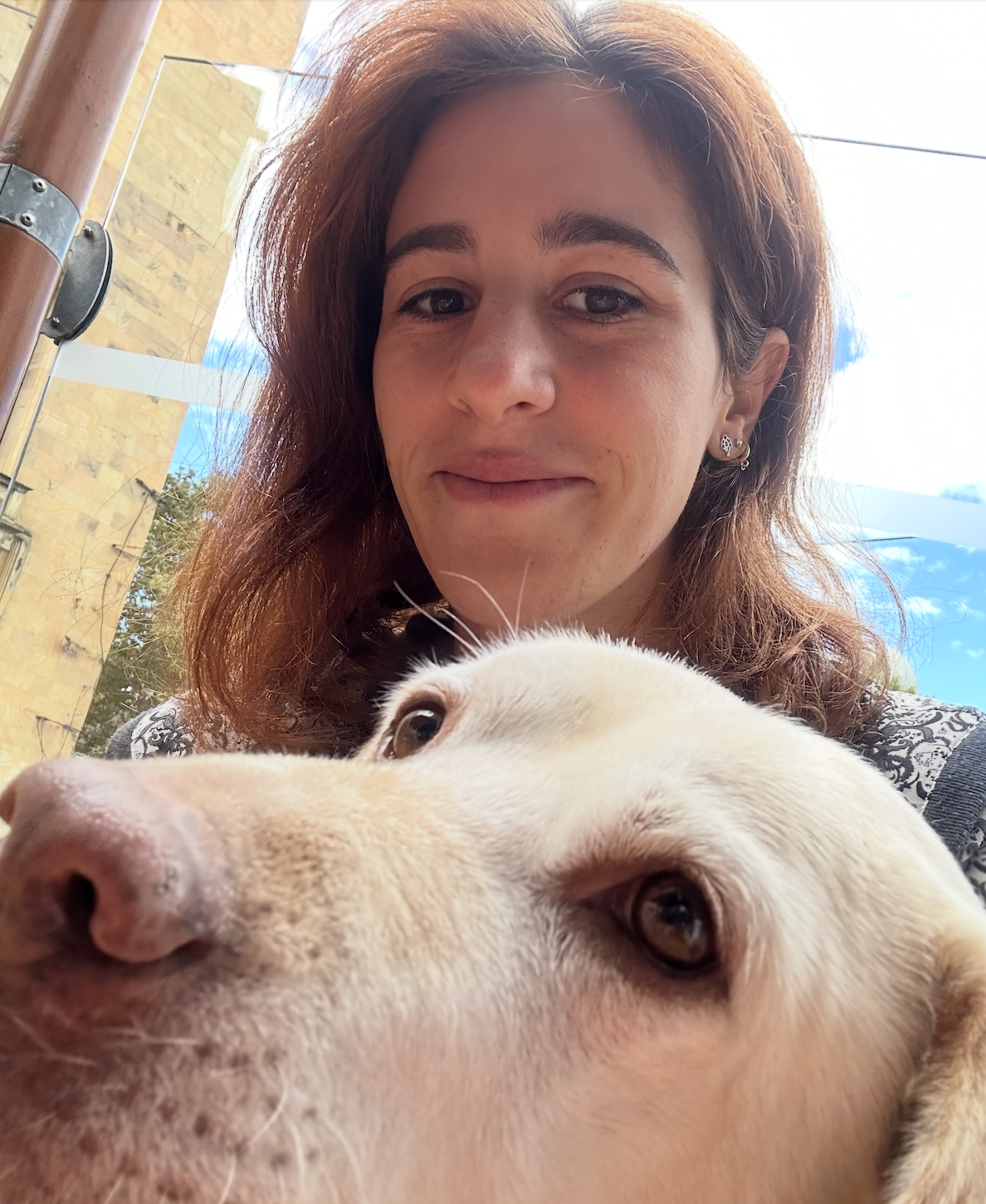 Ana Kurashvili with dog