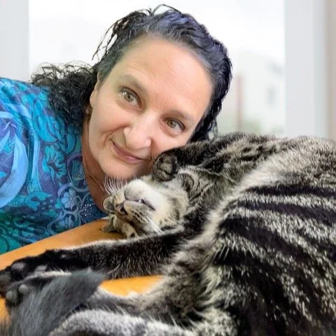 Dr. Natalie Fayman with her cat