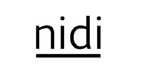 The word 'nidi' written in black lowercase letters with an underline.