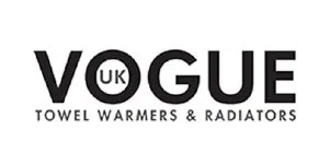 Vogue UK logo with the text 'Towel Warmers & Radiators' below.
