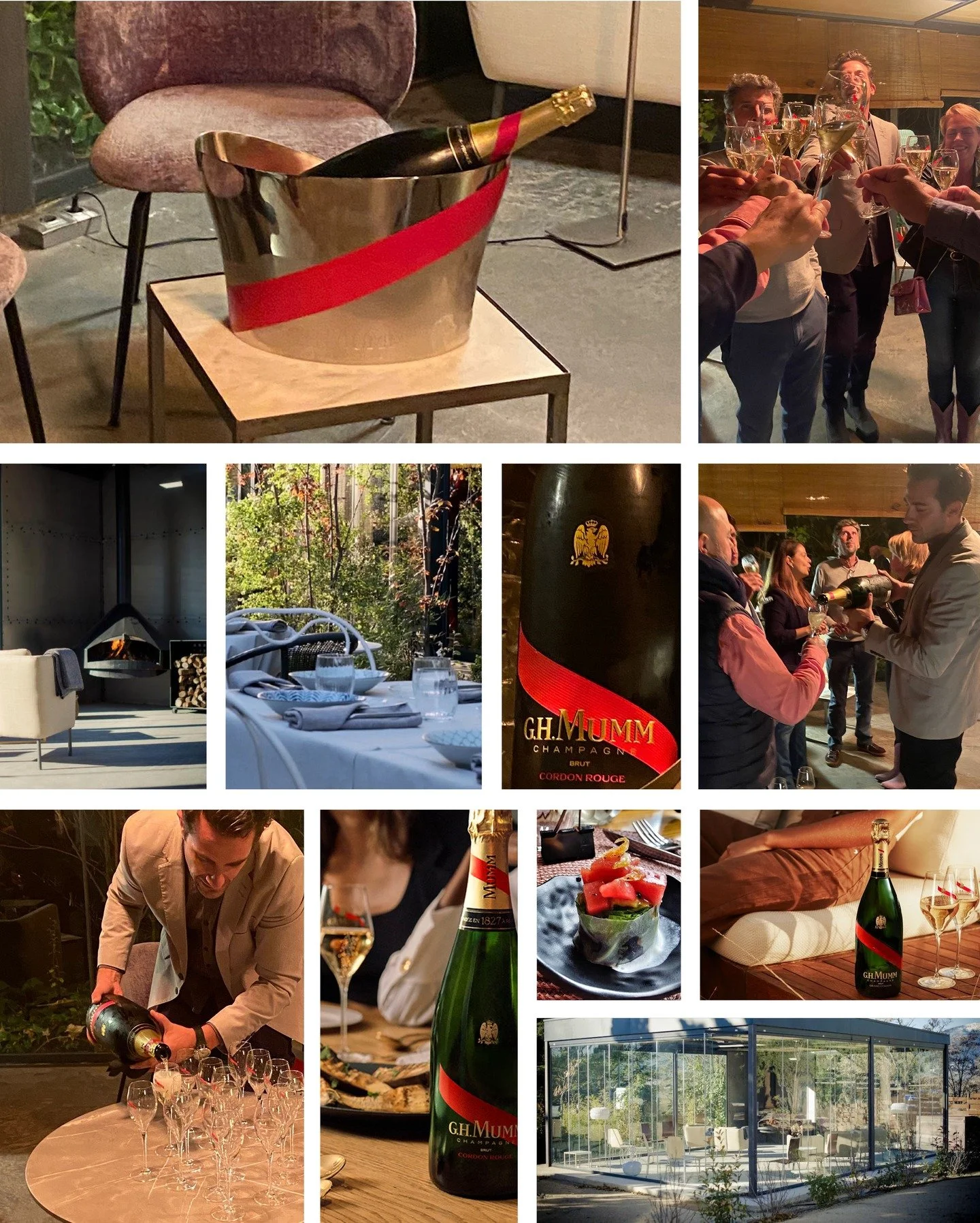 🍾 Un Jeroboam de G.H. Mumm Cordon Rouge &mdash;tres litros de pura celebraci&oacute;n&mdash; nos reuni&oacute; en torno a un solo brindis.
Aperitivo, conversaci&oacute;n y ese aire de club que solo se entiende cuando est&aacute;s dentro.

Porque no 