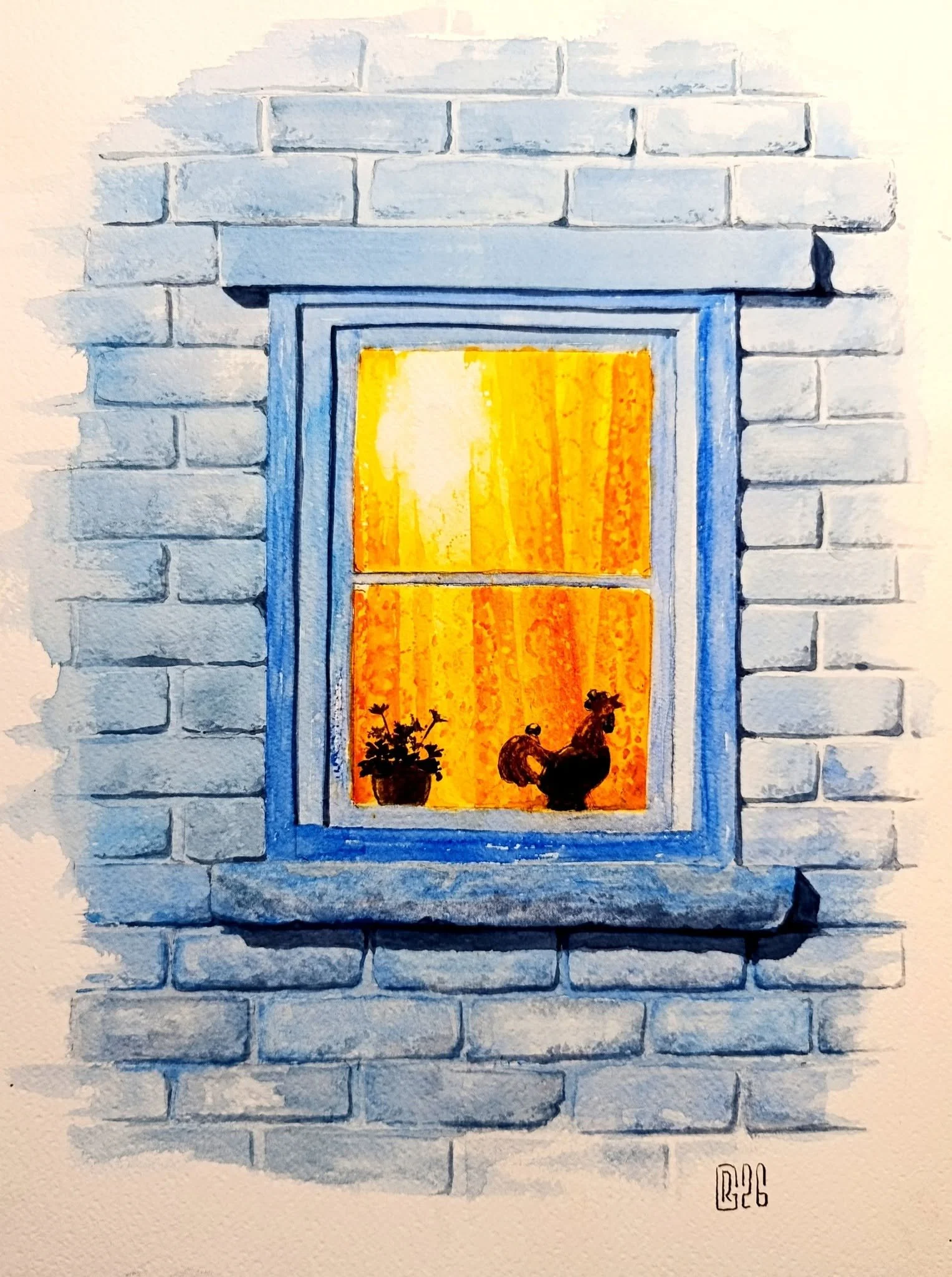 Lumière Éternelle : Aquarelle de l'Esprit Ukrainien