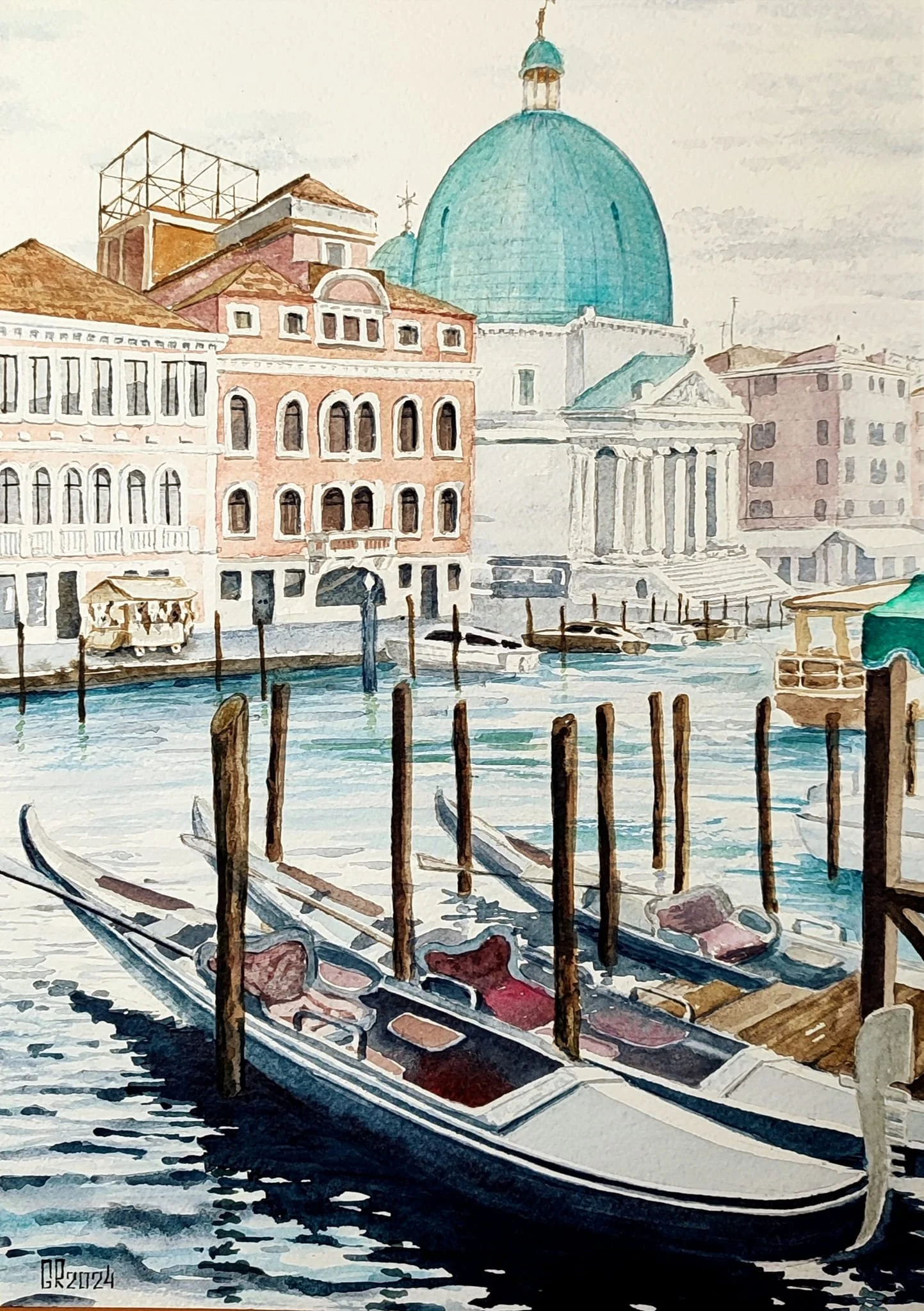 Aquarelle "Venise - Grand Canal 2024"