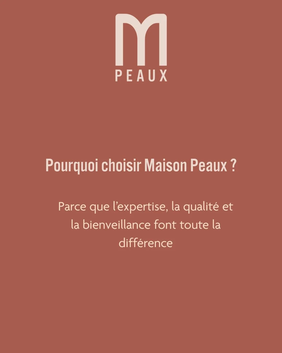 ❔ Pourquoi choisir Maison Peaux Paris ?

✨Parce que nous allions expertise param&eacute;dicale, soins hautement qualitatifs, et approche humaine pour apporter une r&eacute;ponse &agrave; des probl&eacute;matiques souvent incomprises et d&eacute;laiss