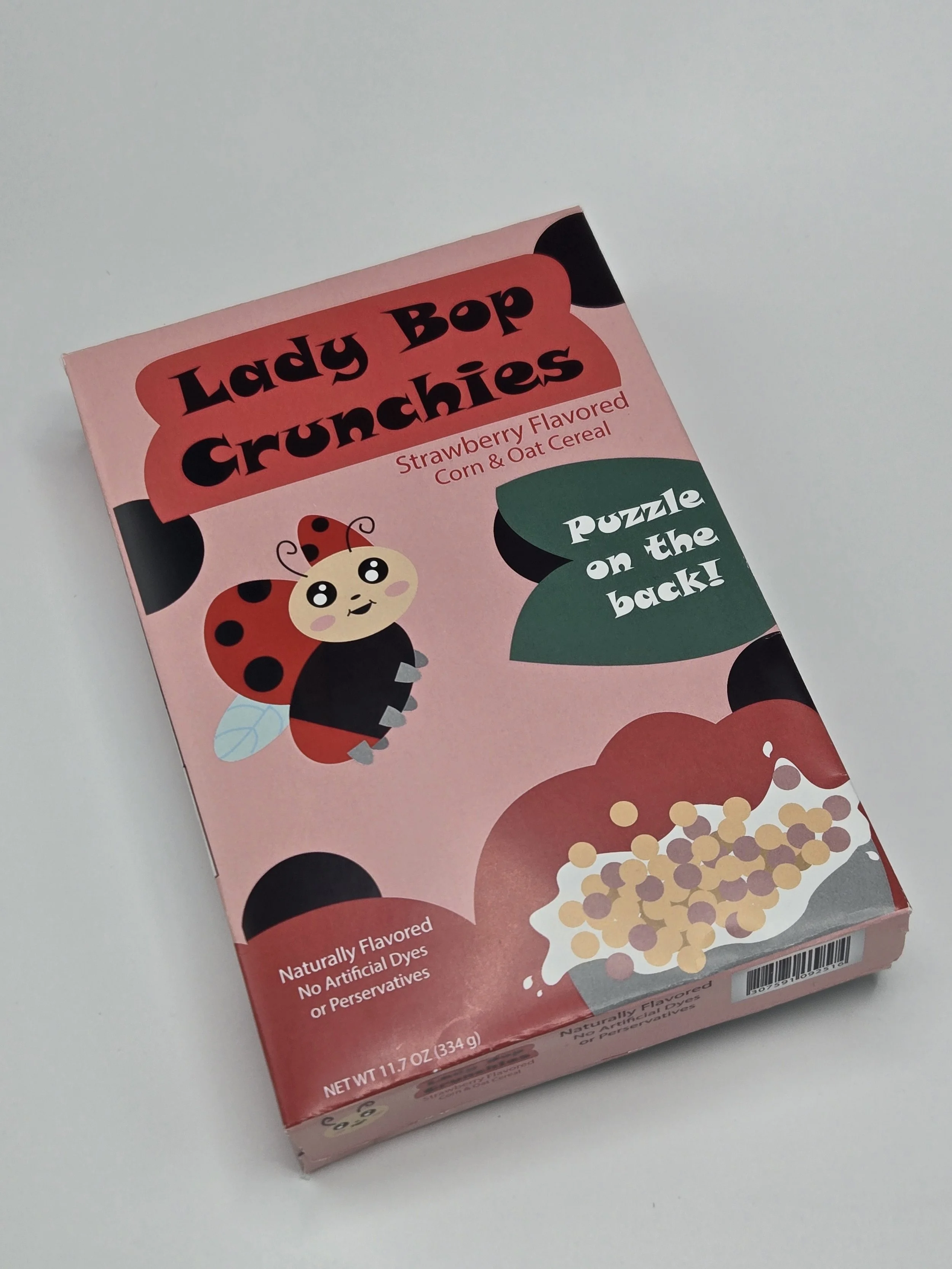 Challenge:
Come up with a theme, logo, name, color scheme, and branding for a cereal box design, taking into consideration the flavor, call to action, and nutrition factors.
Process:
I started by creating a mood board of the colors