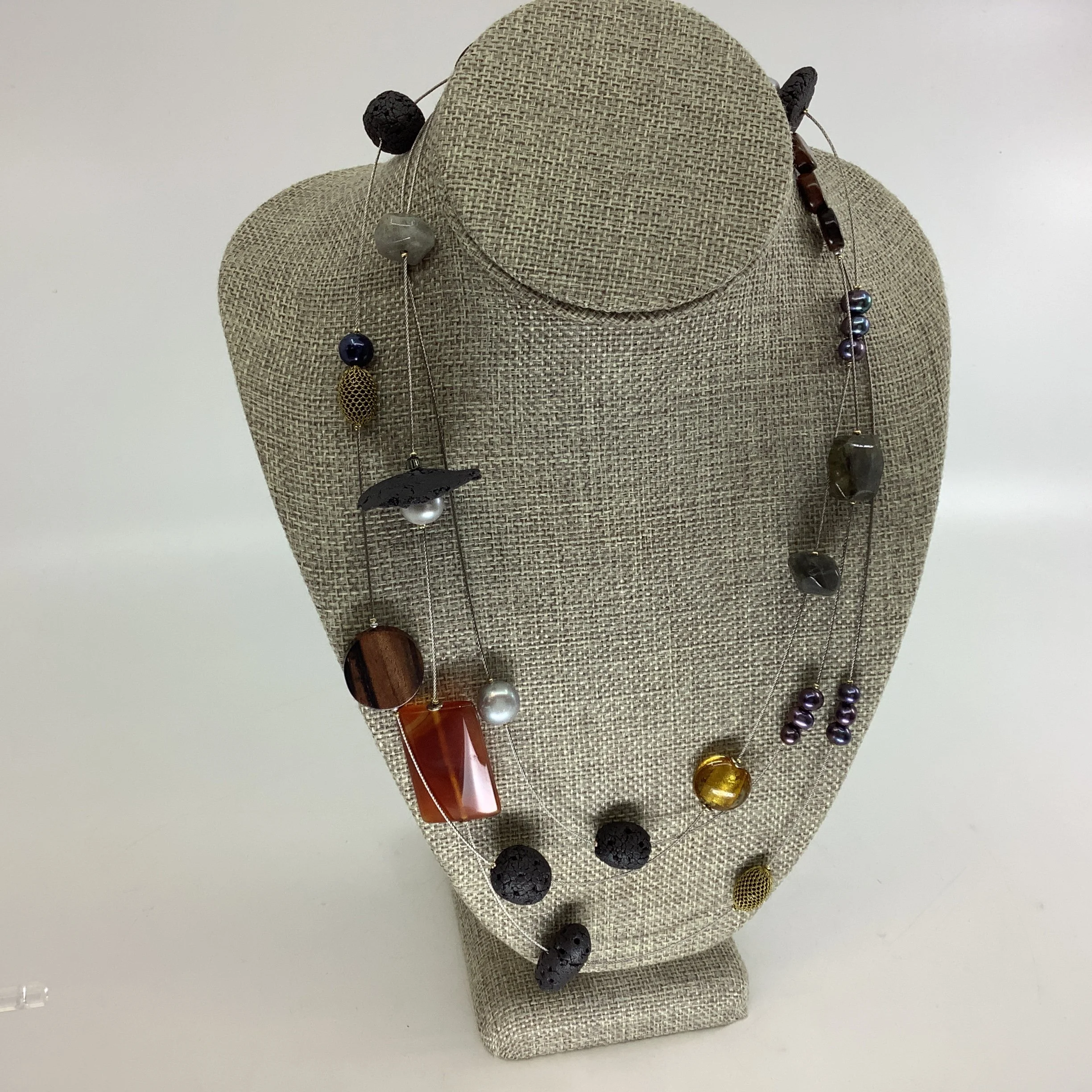Stoneware, Pearl & Stone Necklace