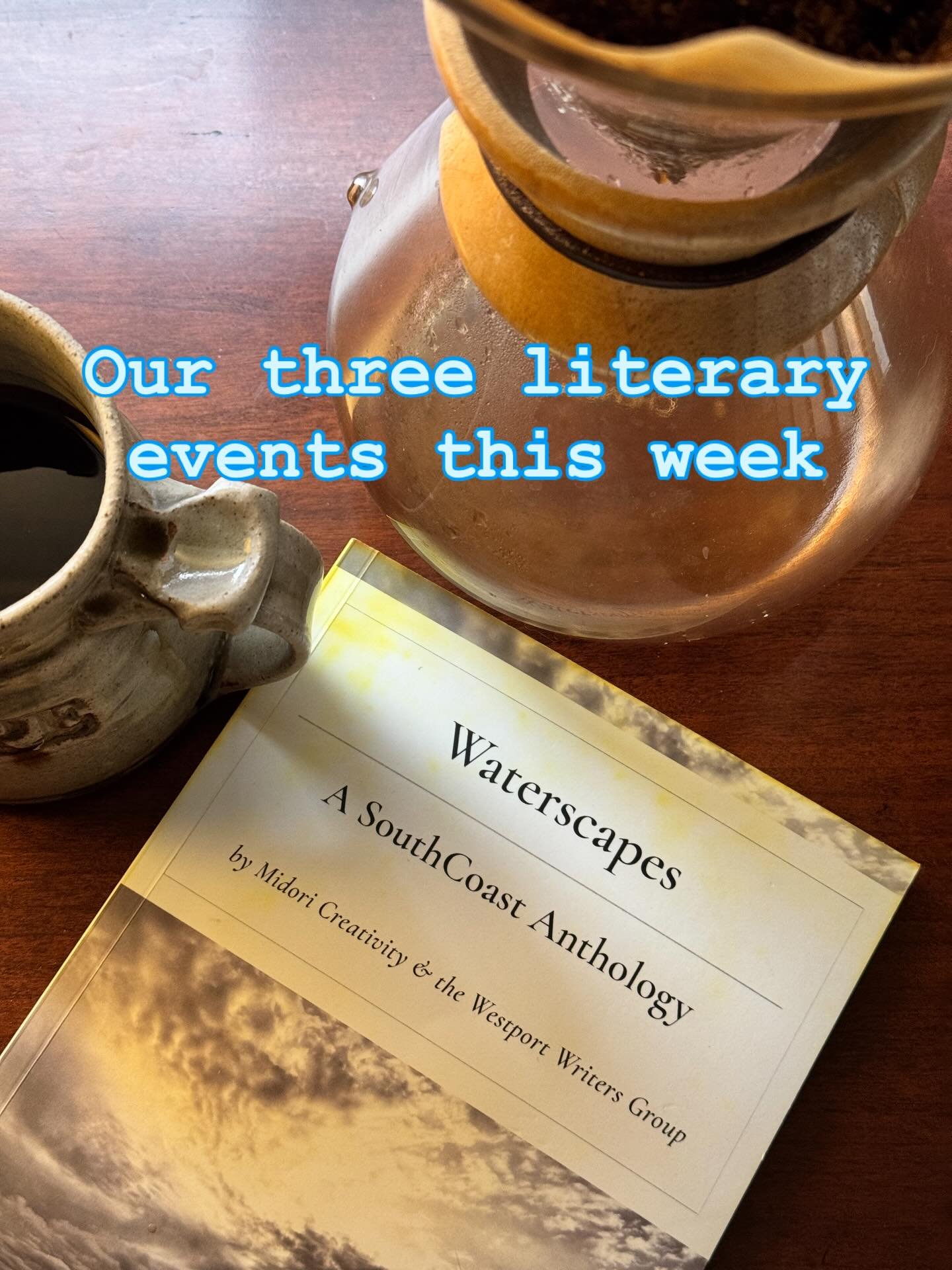 Three literary events this week on the South Coast:

📙☕️Wednesday, 1/28, 2-4pm | &ldquo;Books &amp; Barista&rdquo; Book Reading | The Residences at Cedar Dell | Dartmouth | FREE

Join the authors of the Westport Writers Group as they read and discus