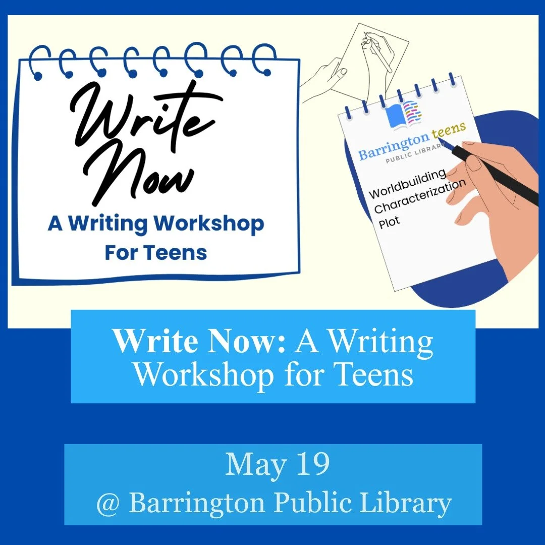 Here are three events to look forward to this week&hellip;

✍✍ Write Now: A Writing Workshop for Teens
📌 Barrington Public Library
📆 May 19, 2026 | 4:30PM

📗📘 From Providence to Rome: An Evening with Two Local Authors
📌 Ink Fish Books
📆 May 21,