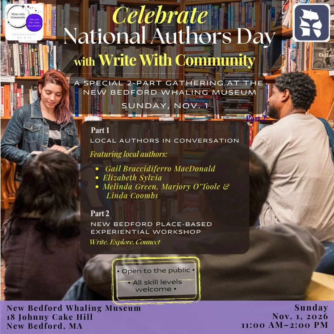 📚 𝐂𝐞𝐥𝐞𝐛𝐫𝐚𝐭𝐞 𝐍𝐚𝐭𝐢𝐨𝐧𝐚𝐥 𝐀𝐮𝐭𝐡𝐨𝐫𝐬 𝐃𝐚𝐲 𝐰𝐢𝐭𝐡 𝐖𝐫𝐢𝐭𝐞 𝐖𝐢𝐭𝐡 𝐂𝐨𝐦𝐦𝐮𝐧𝐢𝐭𝐲!

Join us for a special two-part gathering celebrating local authors, stories, and the power of writing! ✍️

📖 𝐏𝐚𝐫𝐭 𝟏: 𝐋𝐨𝐜𝐚𝐥 𝐀𝐮?