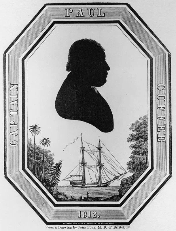 Historical silhouette portrait of Paul Cuffe.