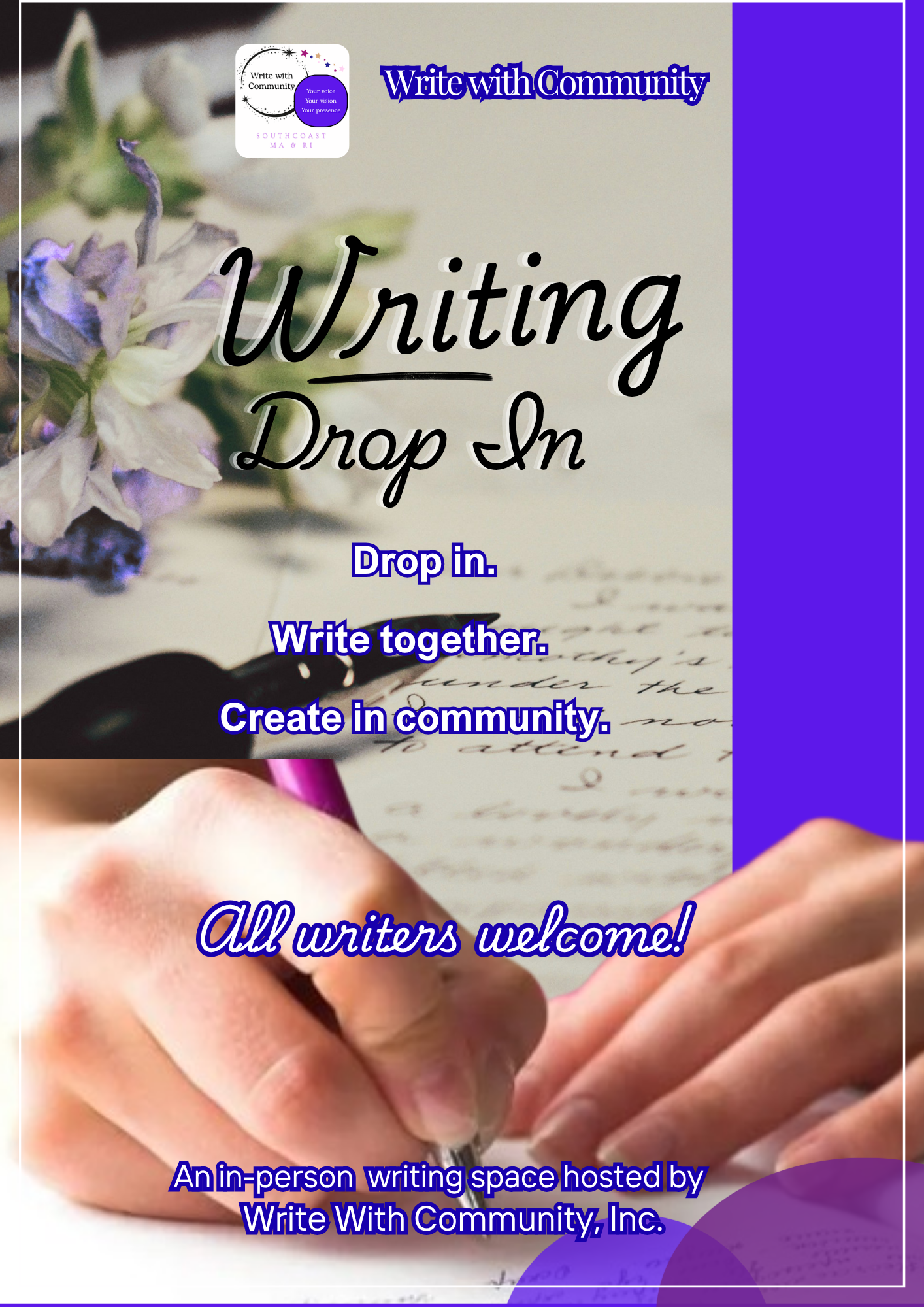 Writing Drop-In - Write With Community graphic card
