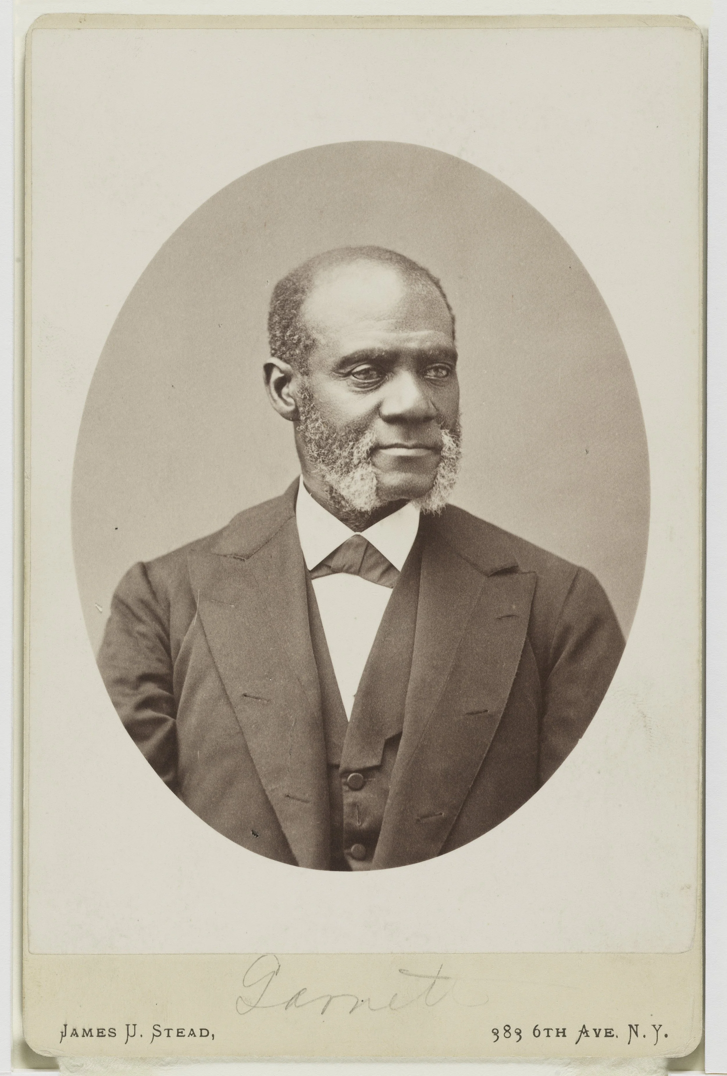 Portrait of abolitionist and minister Henry Highland Garnet