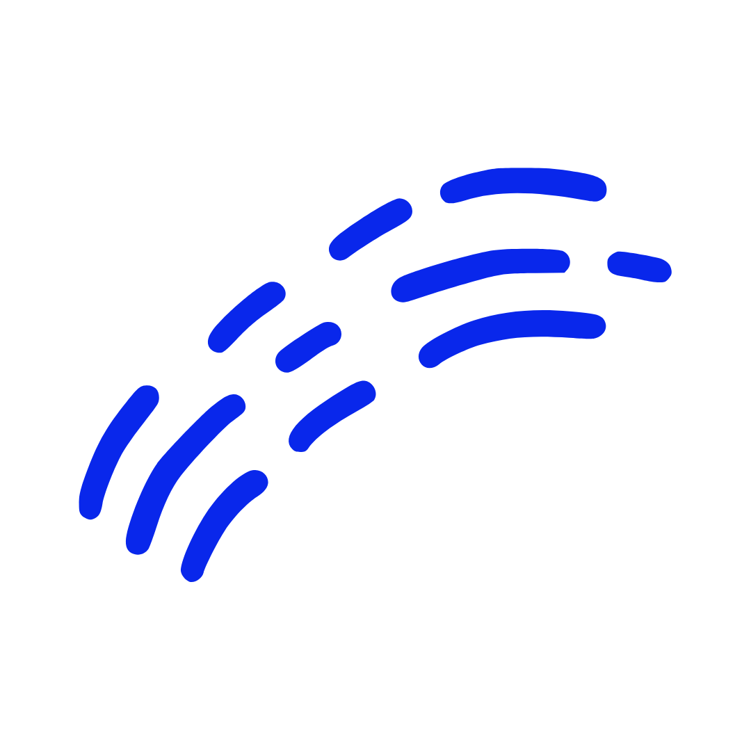 Abstract blue curved lines on white background.