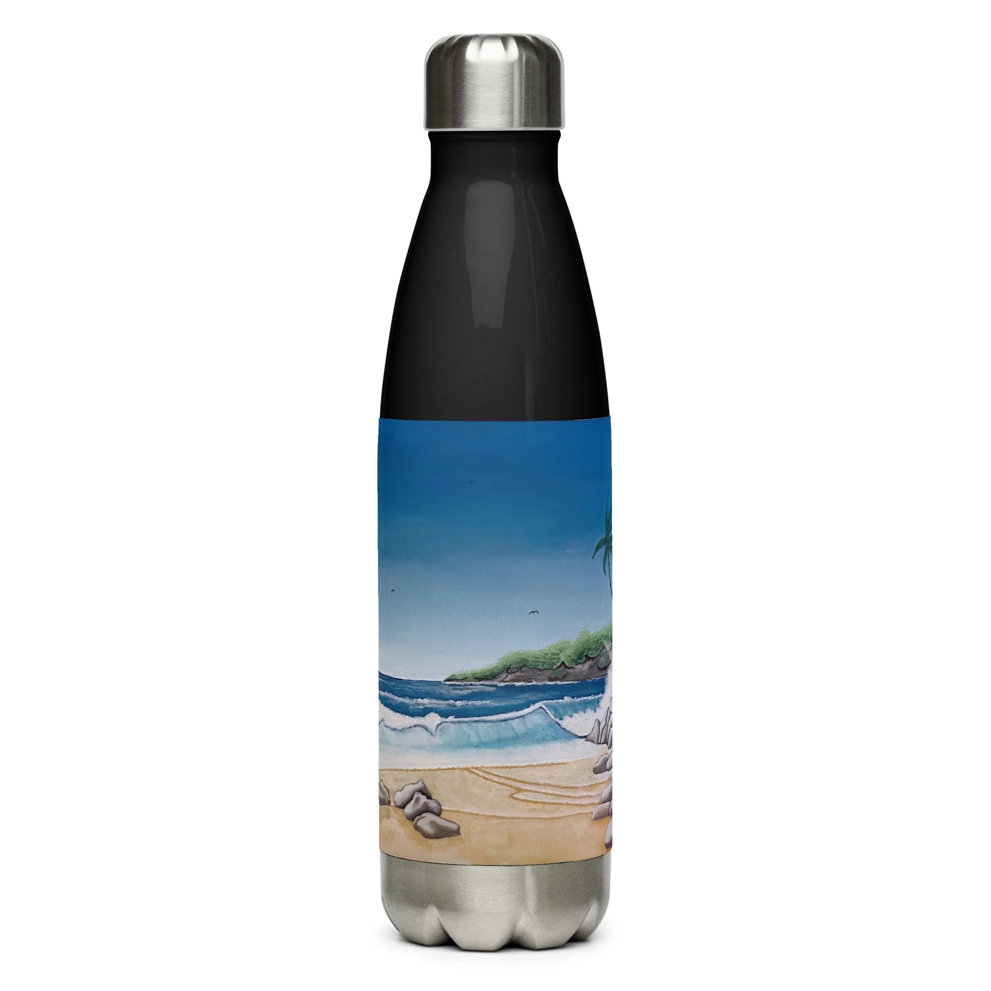 Island Paradise by Justin Robertson Stainless Steel Water Bottle