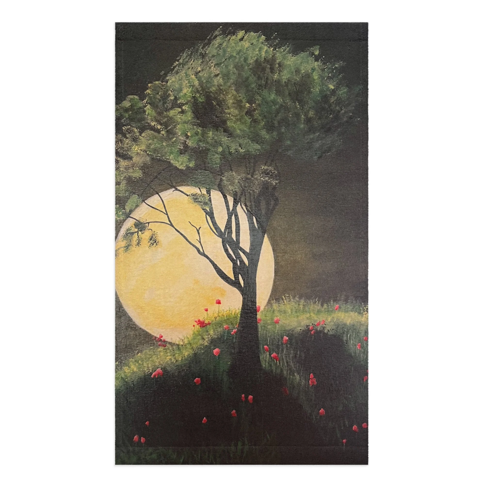 Full Moon Rises by Justin Robertson Hand Towel