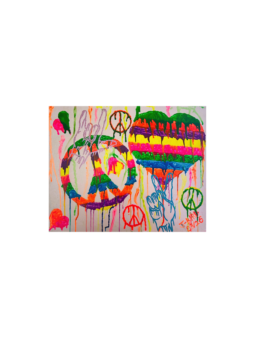 Hot Mess by J Gardner ORIGINAL PAINTING 16" x 20"