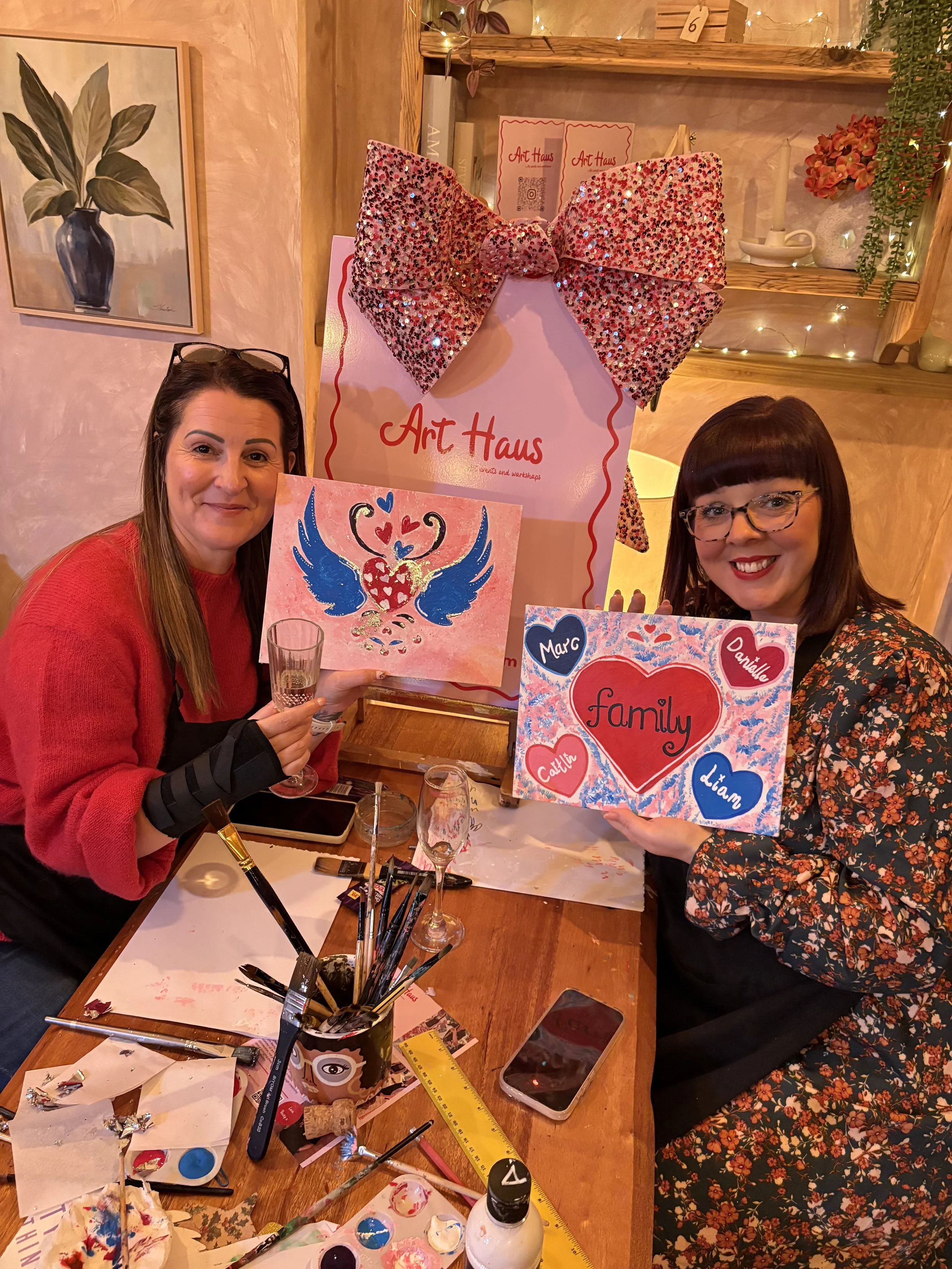 Bridge48 Galentines & Valentines Paint n Sip Evening Workshop 13th February